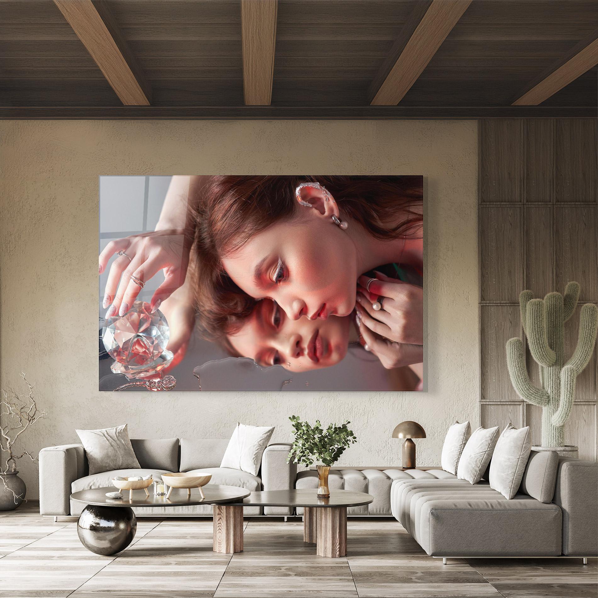 Üvegkép Big Diamond Hand mockup 8