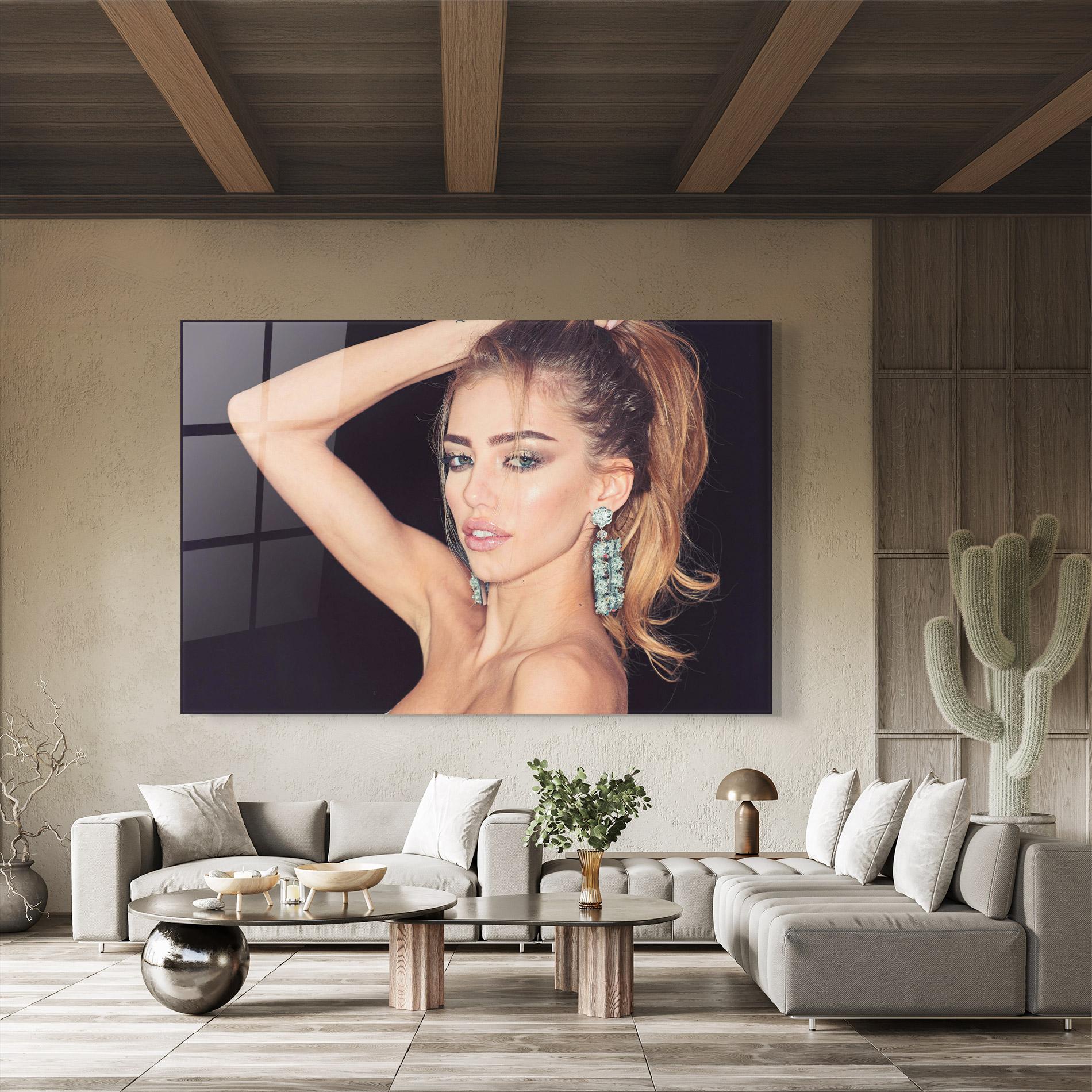 Üvegkép Flower Earrings mockup 8