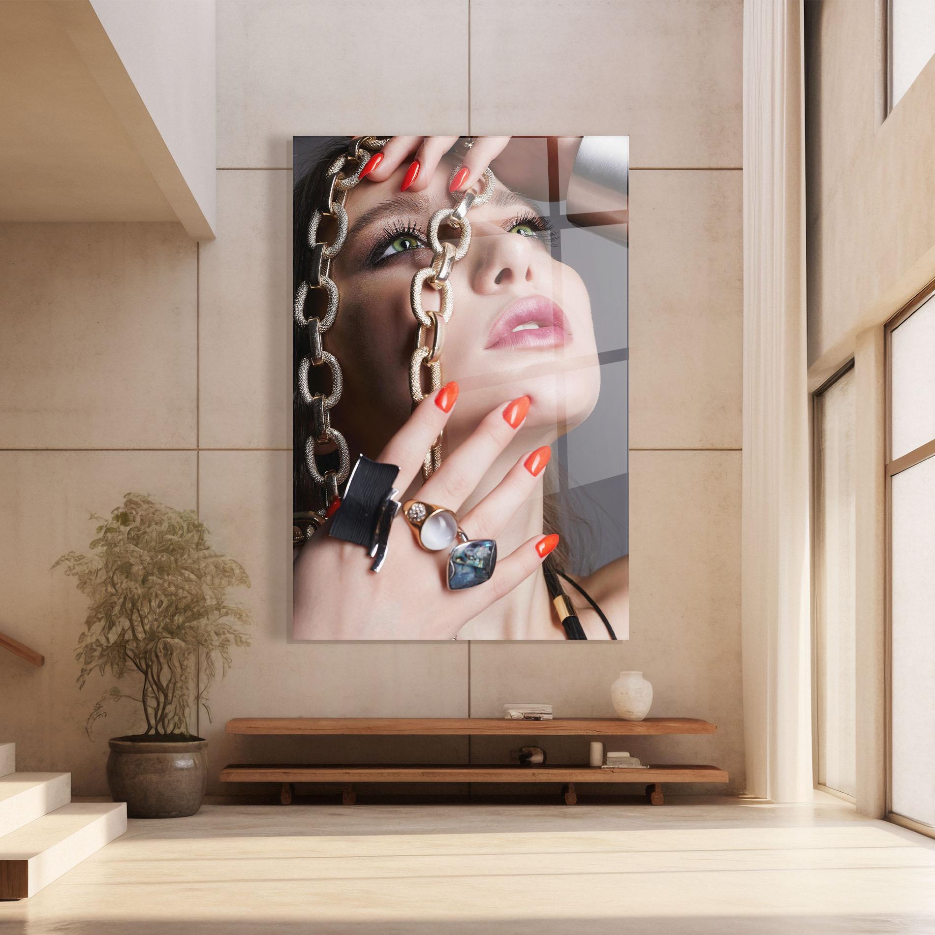 Üvegkép Big Chain Woman mockup 8