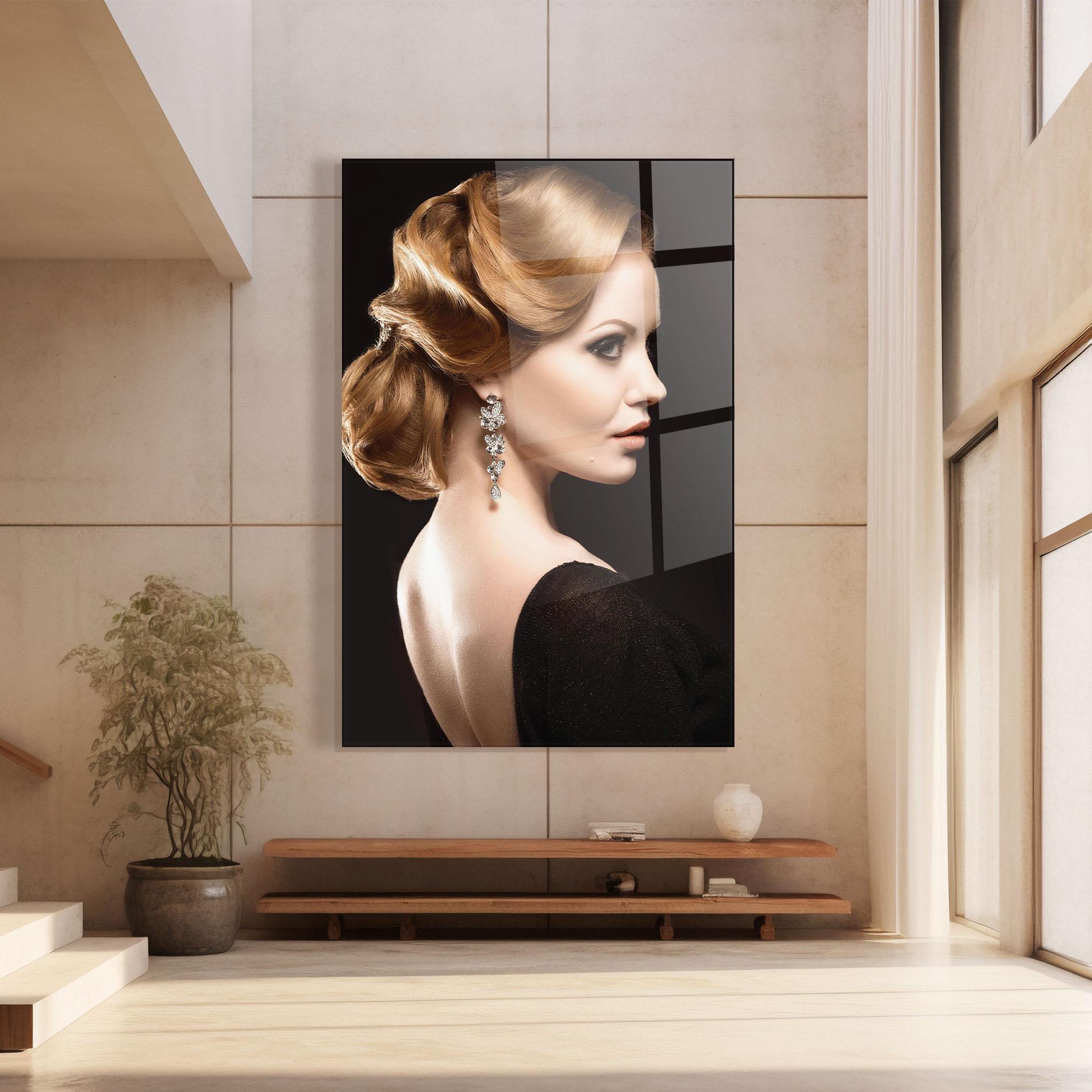 Üvegkép Elegant Earrings mockup 8