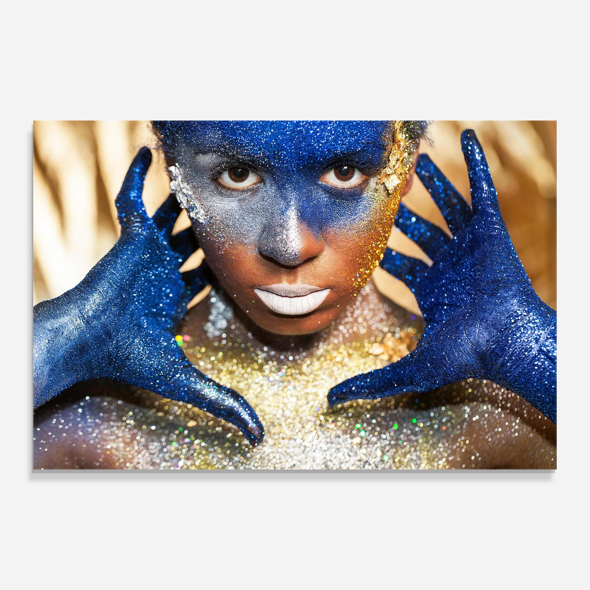 Üvegkép Glue Gold Glitter mockup 0