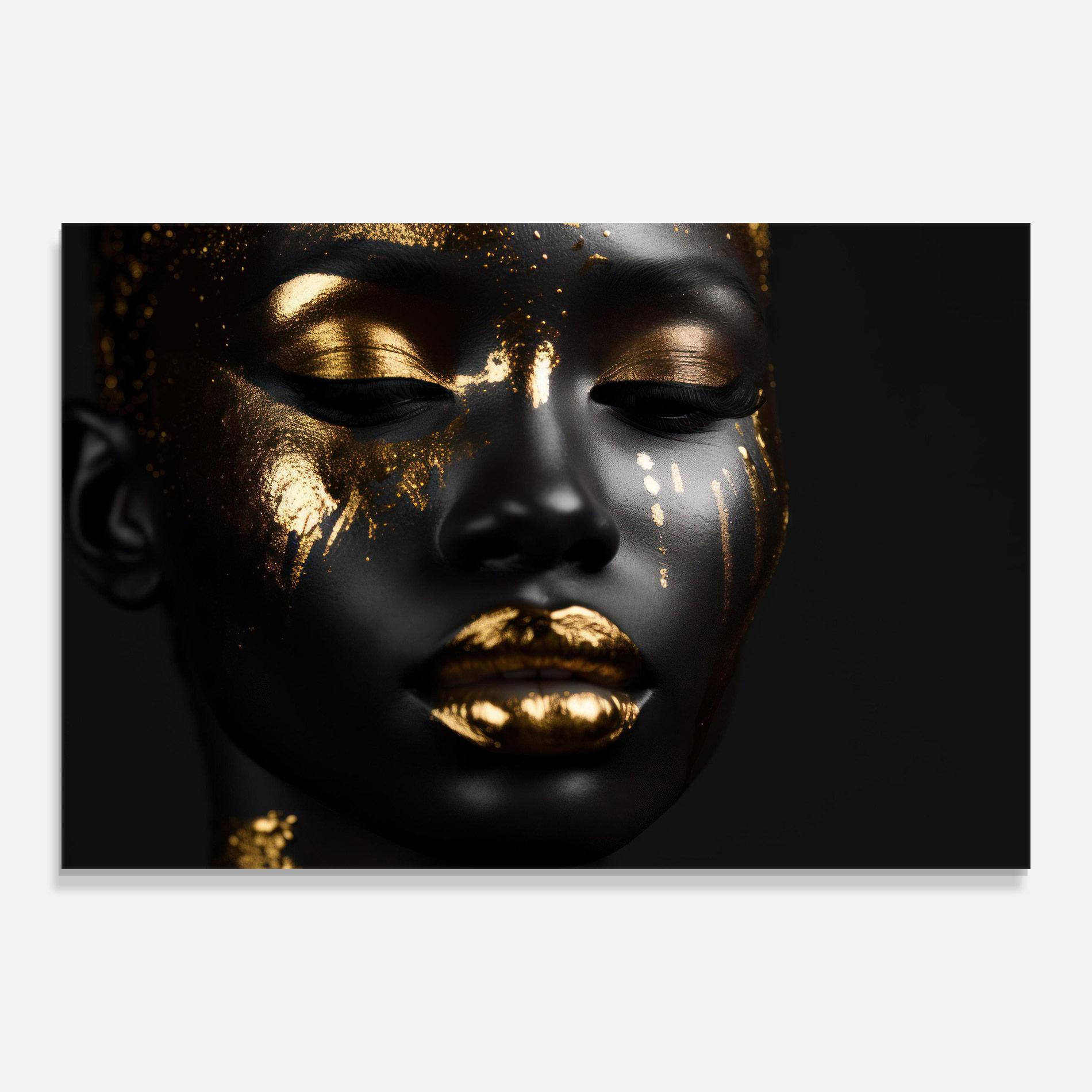 Üvegkép Gold Eyes Makeup mockup 0