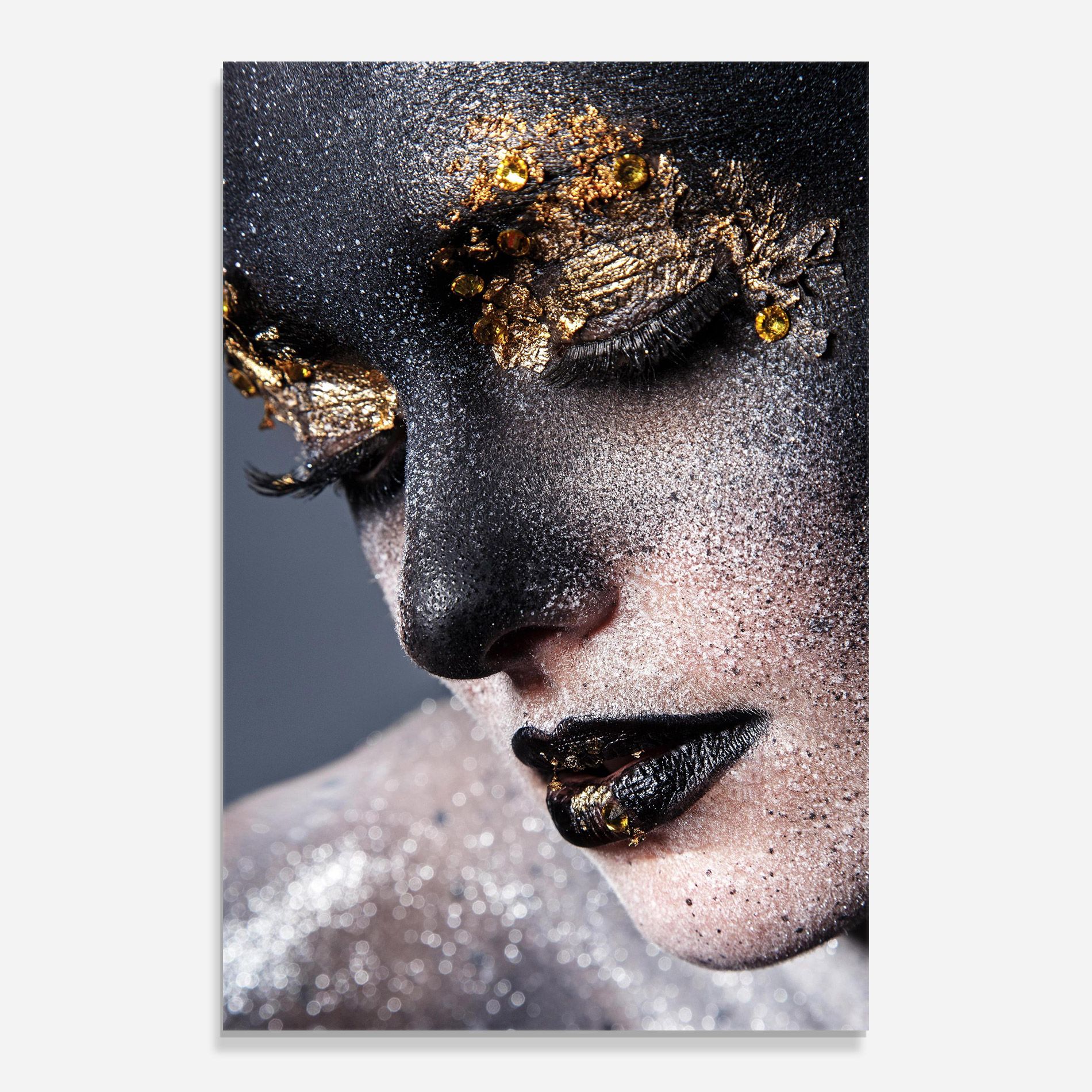 Beautiful Gold Artistic Makeup mockup 0