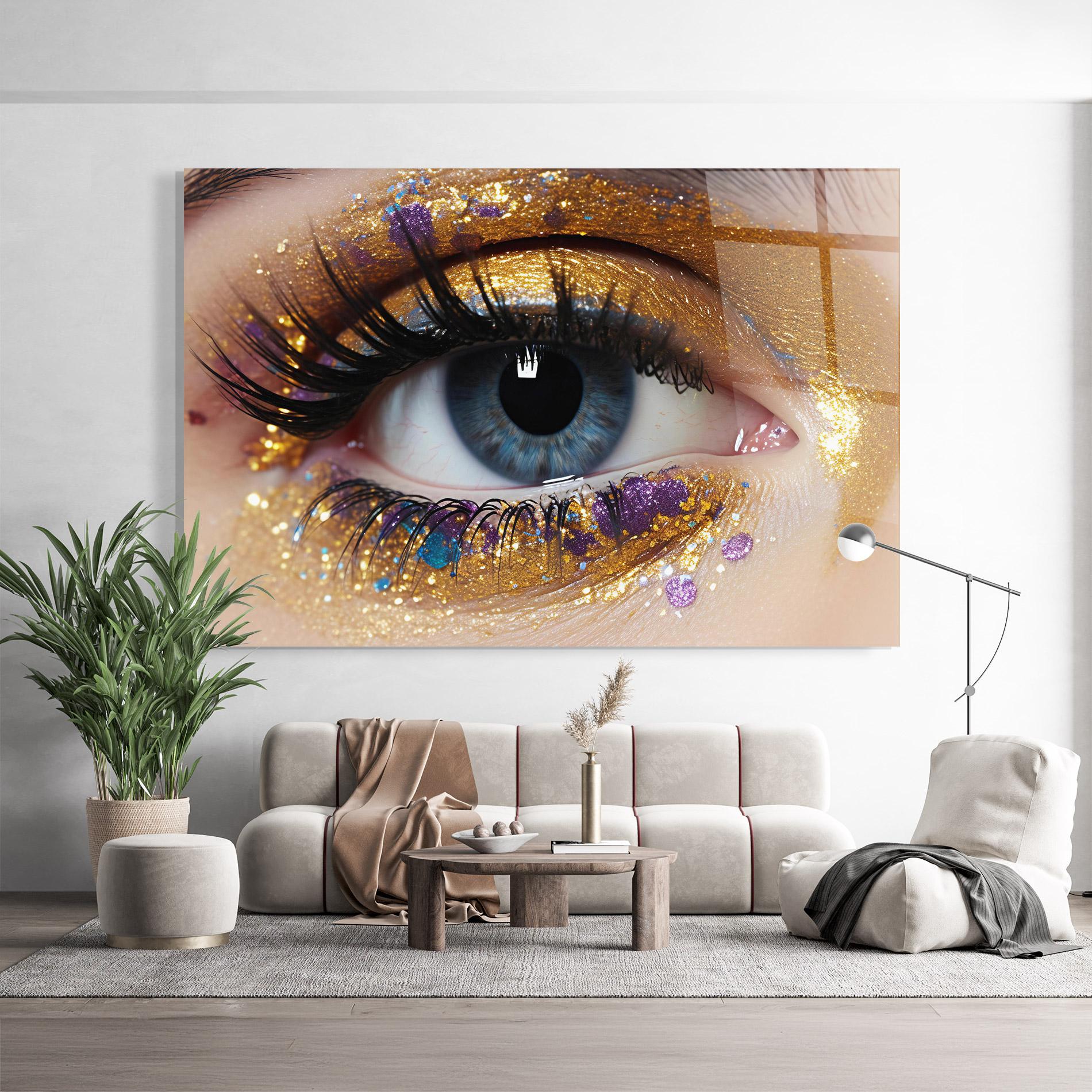 Üvegkép Blue Eye Make Up mockup 9