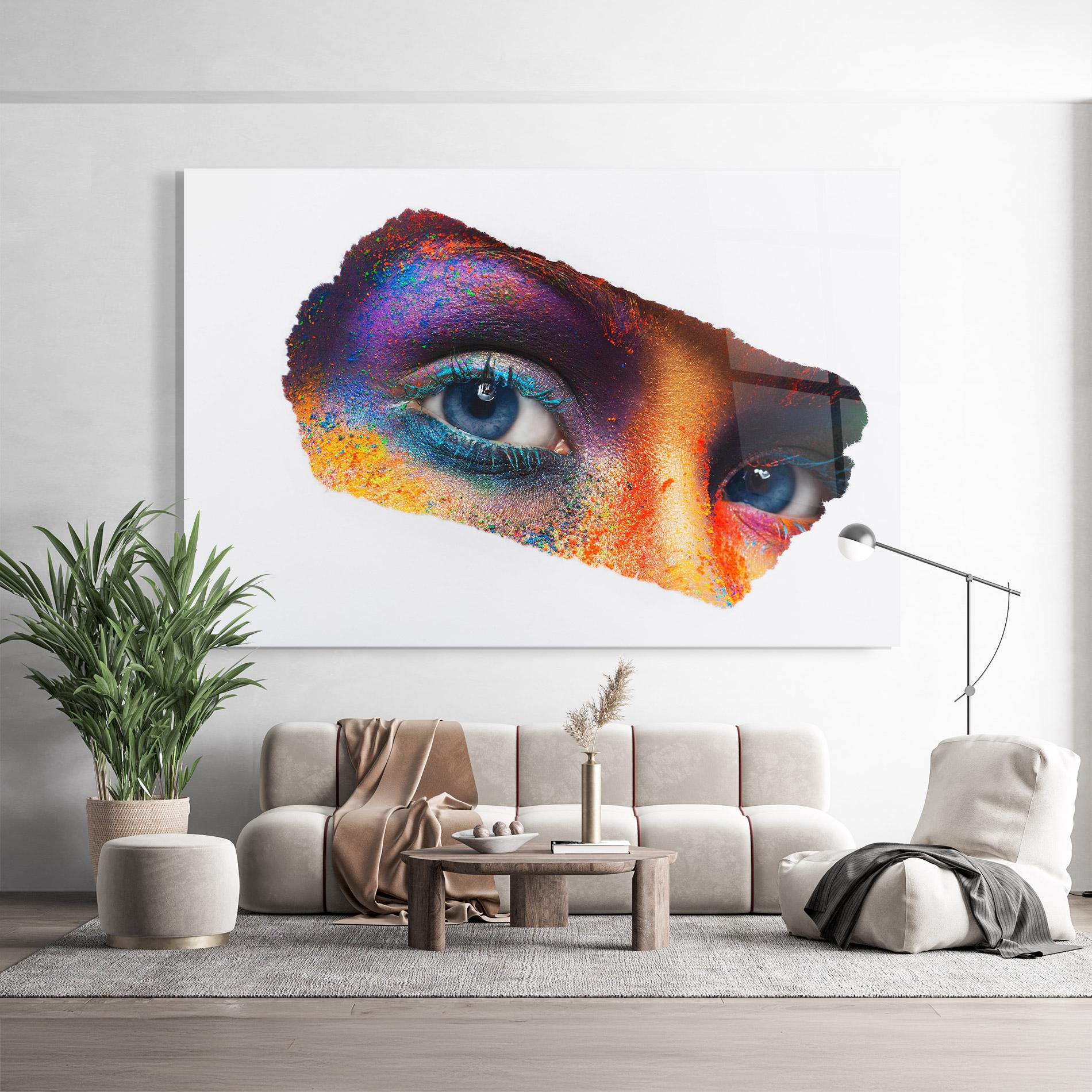 Üvegkép Female Colourful Makeup mockup 9