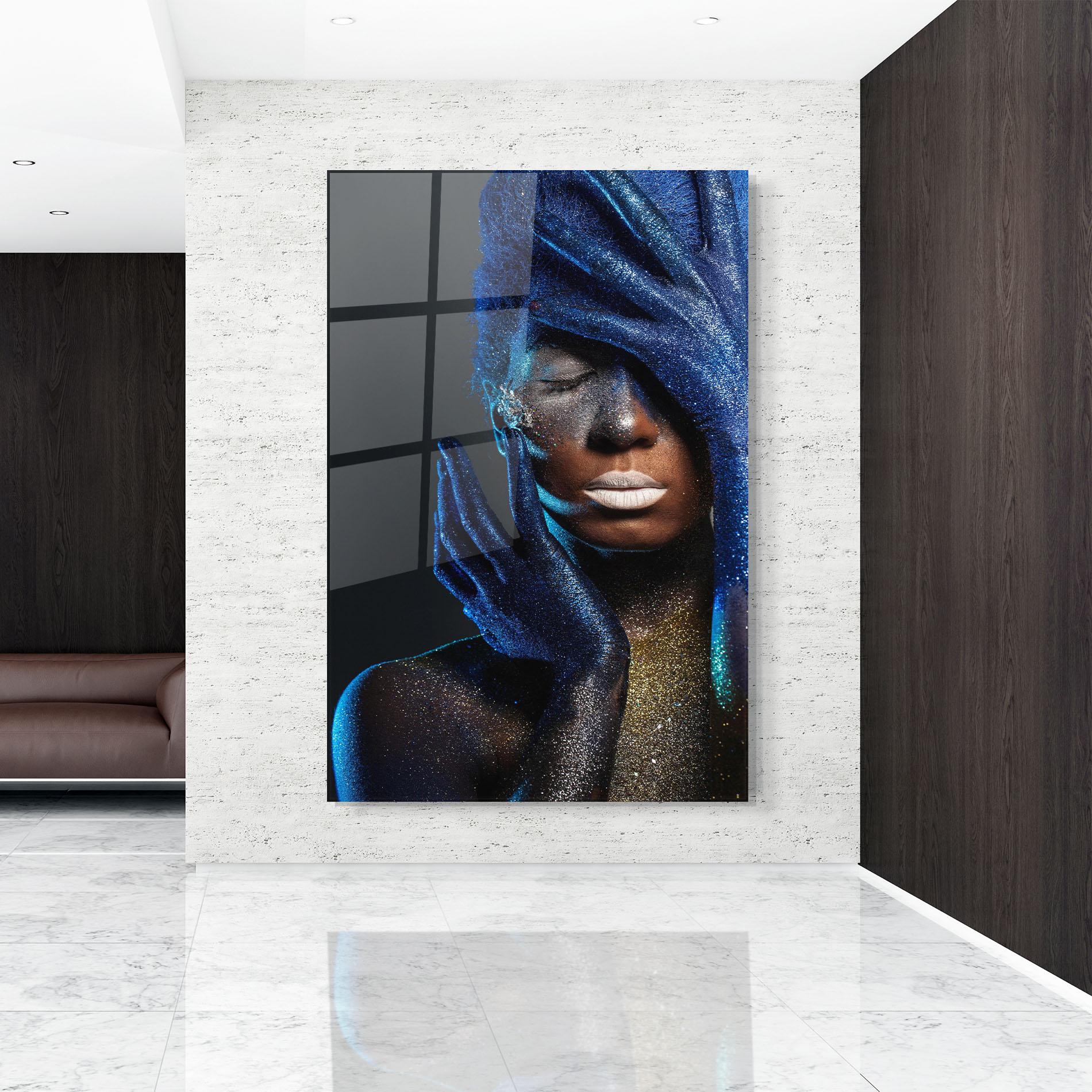 Üvegkép Blue Hair Hands mockup 9