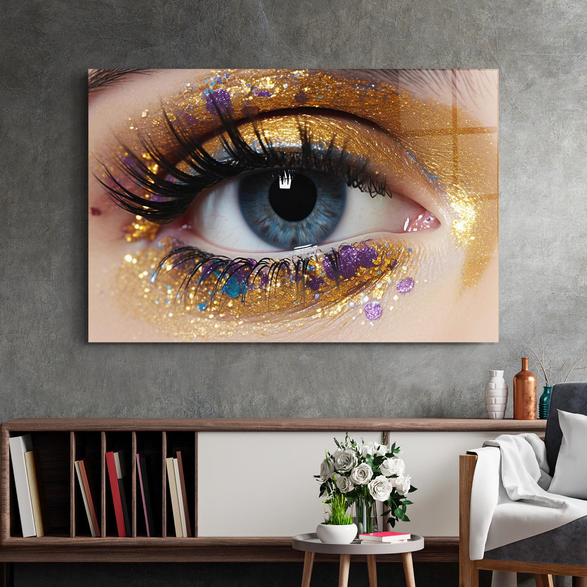 Üvegkép Blue Eye Make Up mockup 2