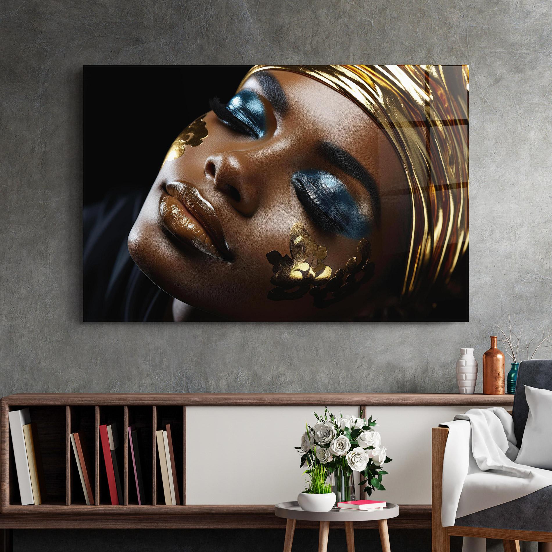 Üvegkép Dark Blue Makeup mockup 2