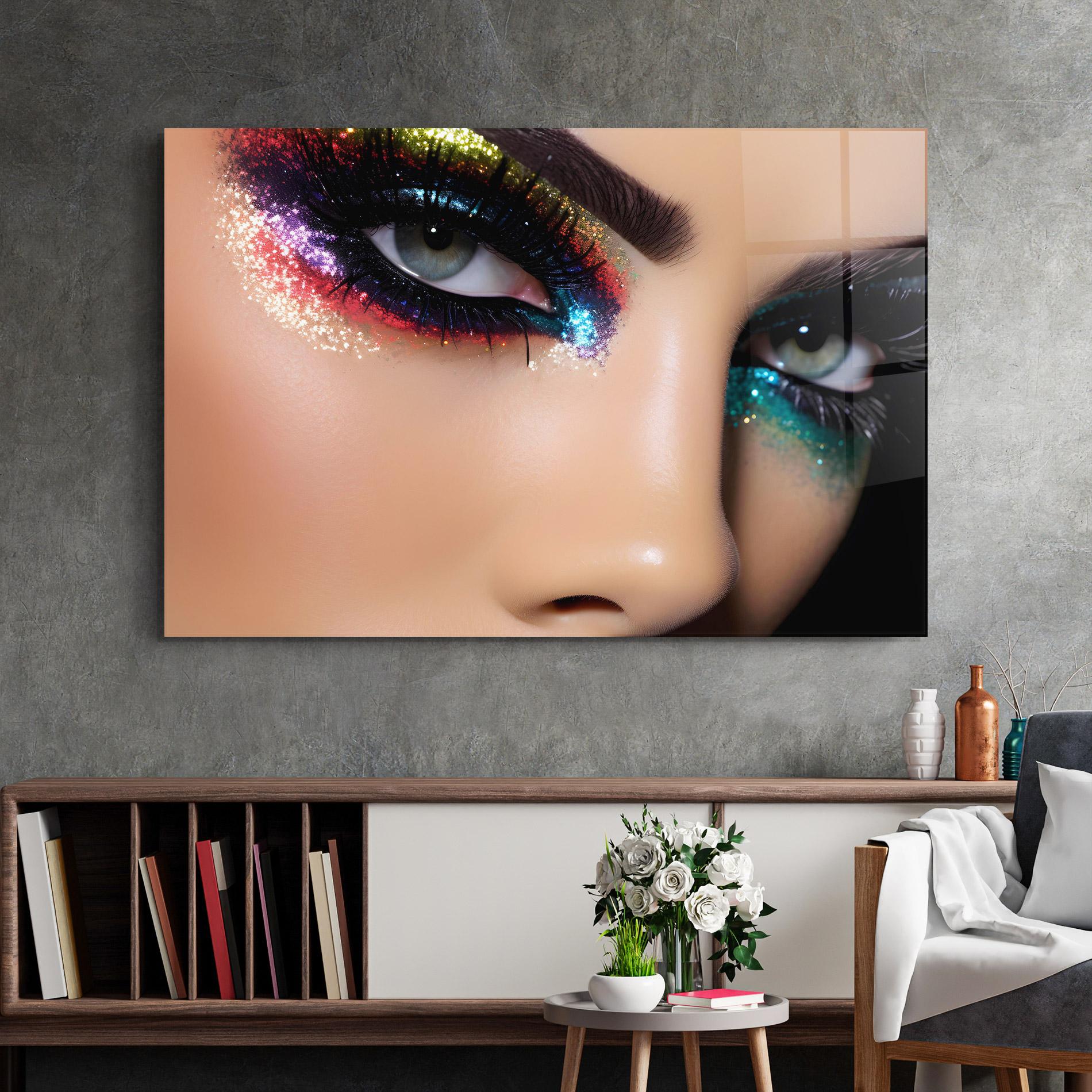 Üvegkép Feminine Makeup Model mockup 2