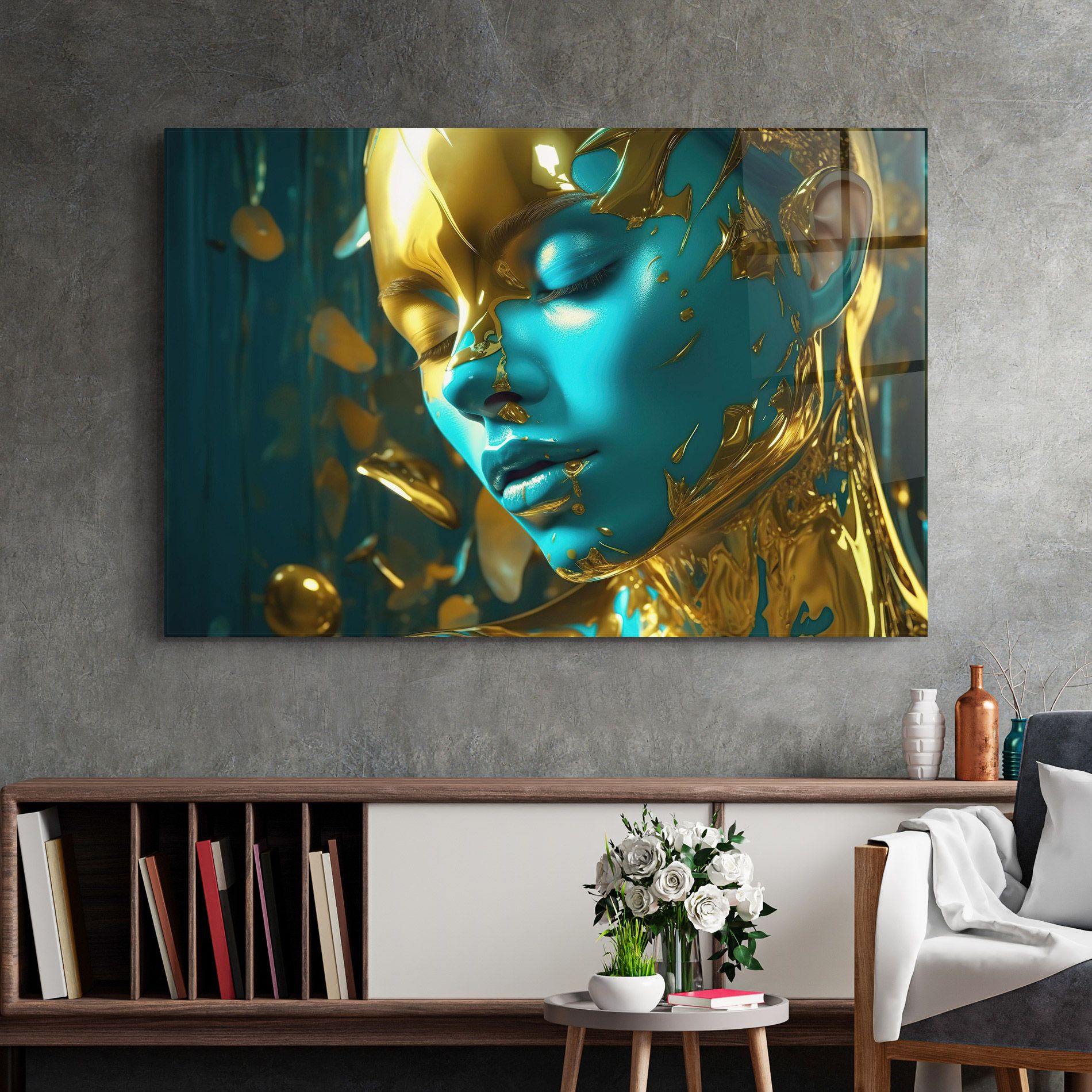 Golden Blue Makeup mockup 2