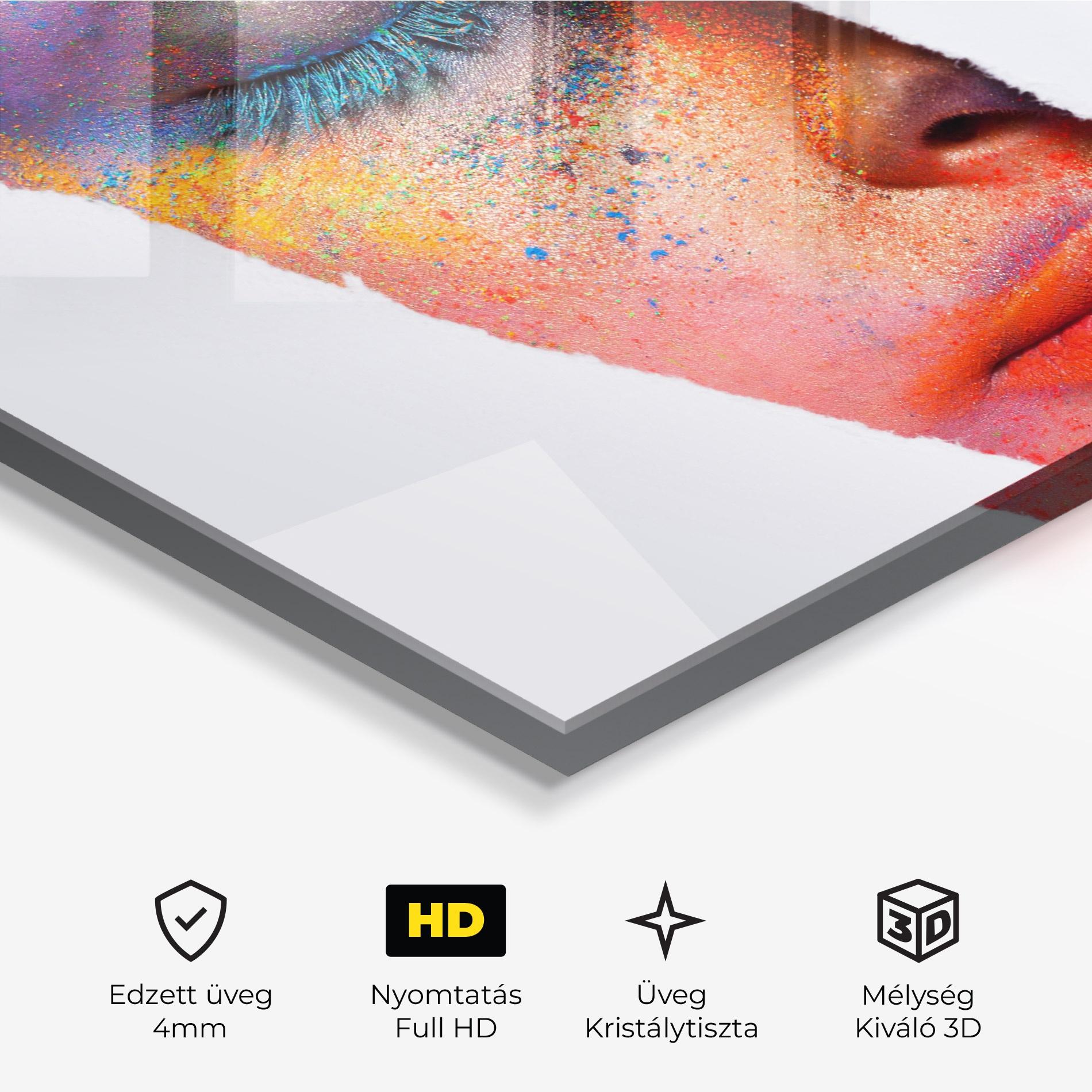 Üvegkép Blue Eyelashes mockup 3