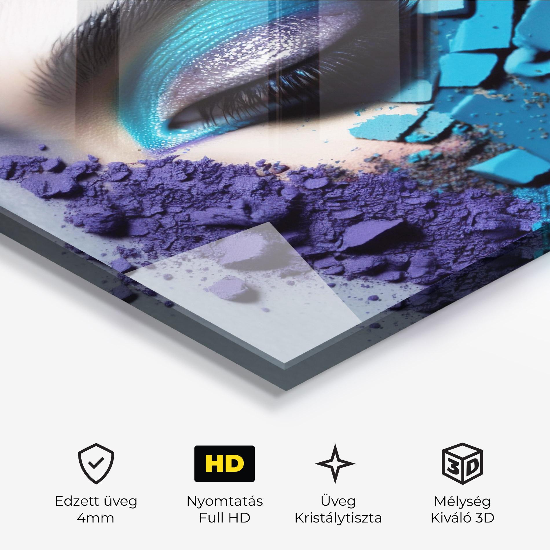 Üvegkép Crushed Neon Palette mockup 3