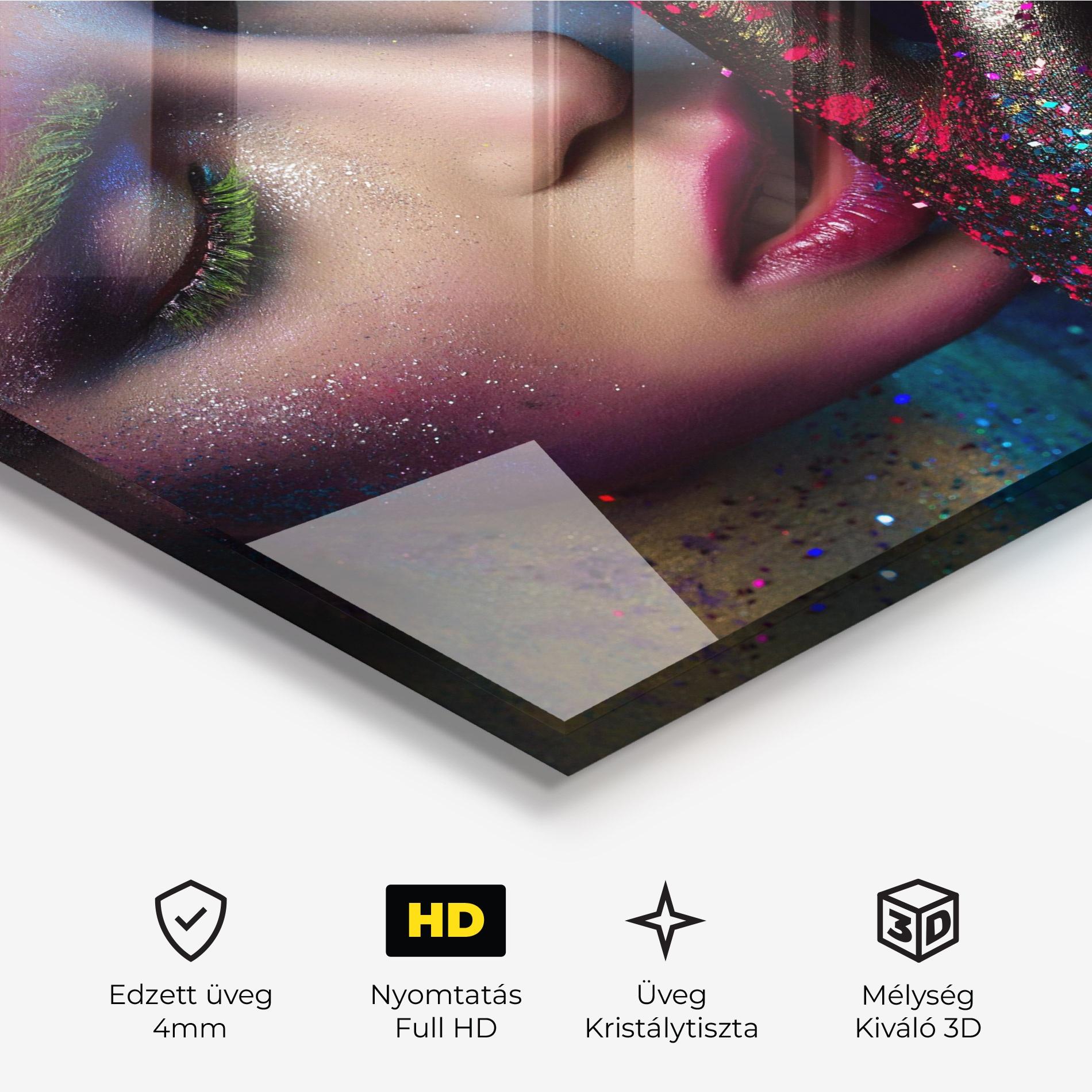 Üvegkép Green Eyelashes mockup 3