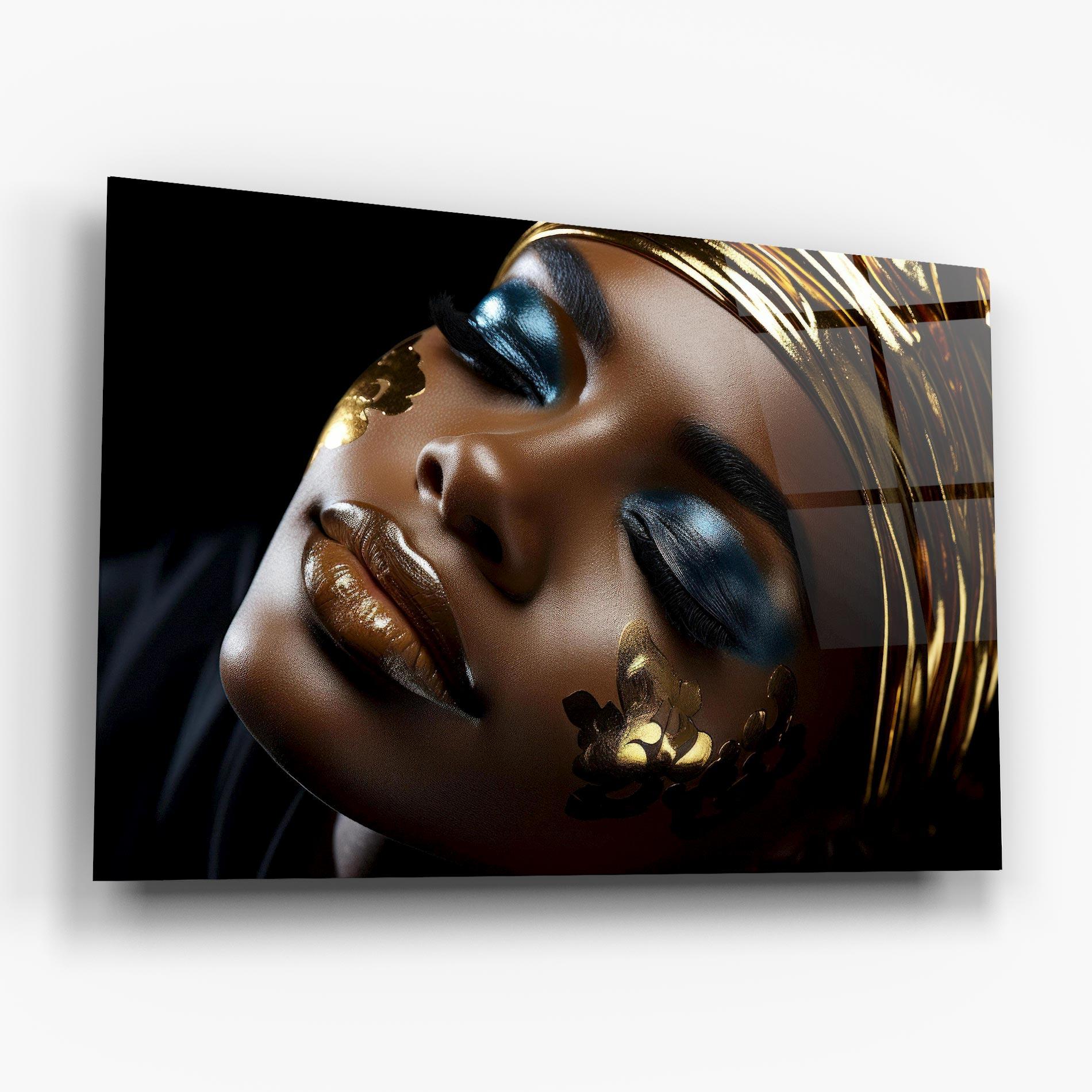 Üvegkép Dark Blue Makeup mockup 6