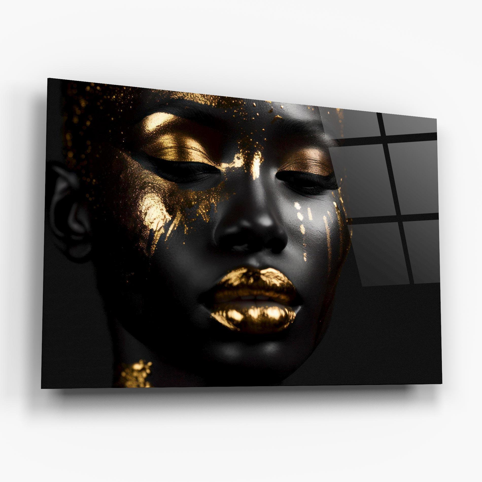 Üvegkép Gold Eyes Makeup mockup 6