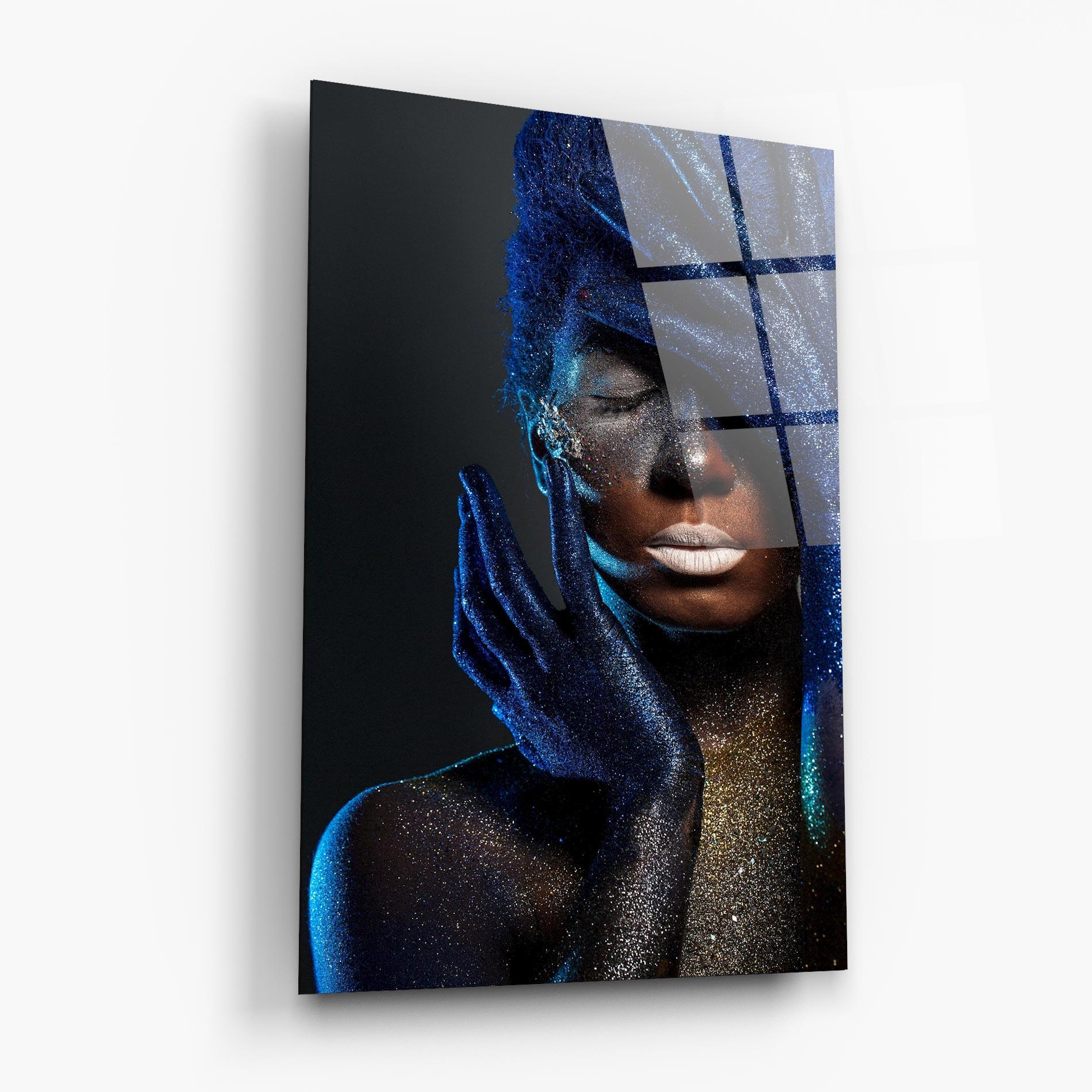 Üvegkép Blue Hair Hands mockup 6