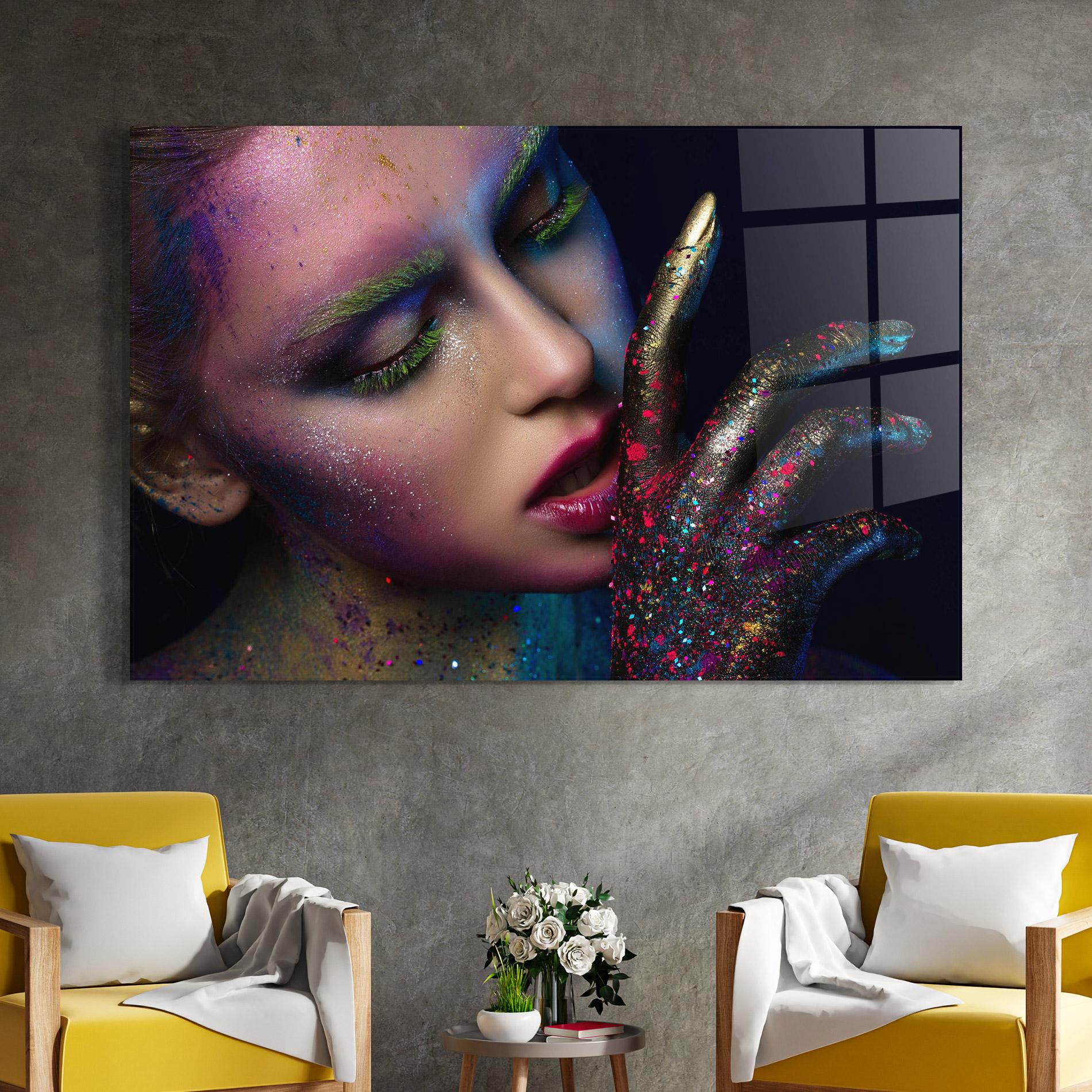 Üvegkép Green Eyelashes mockup 4