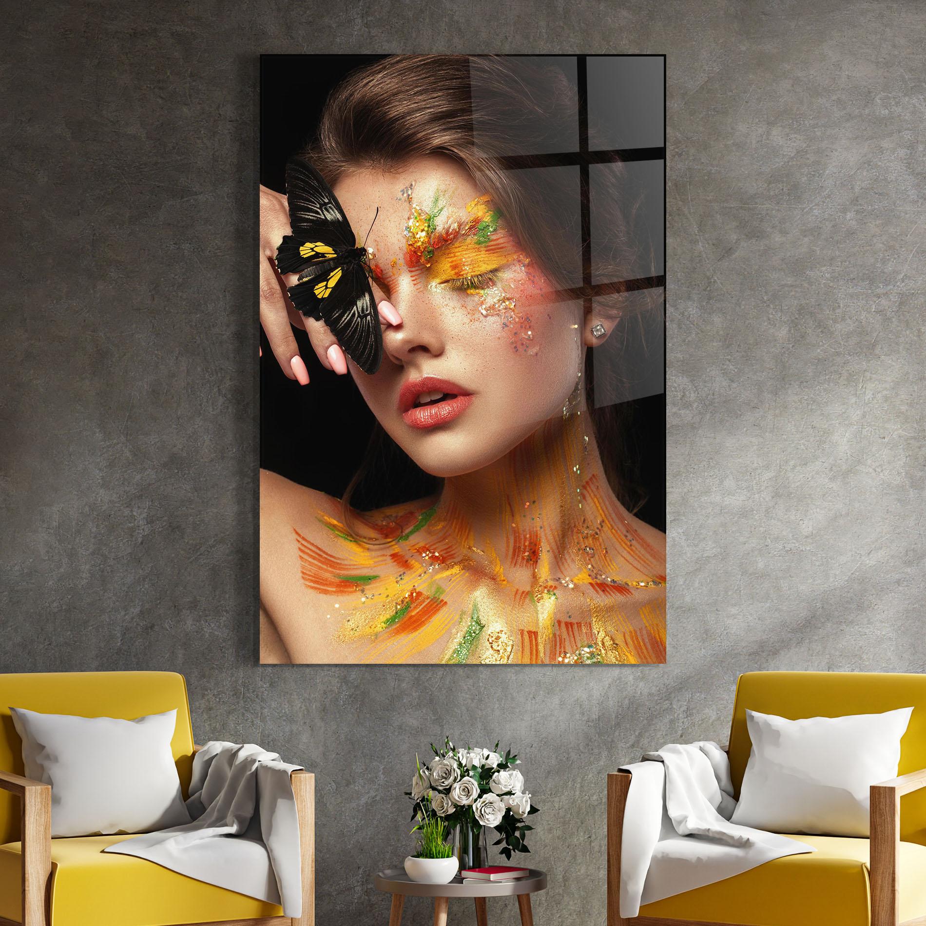 Üvegkép Butterflu Makeup mockup 4