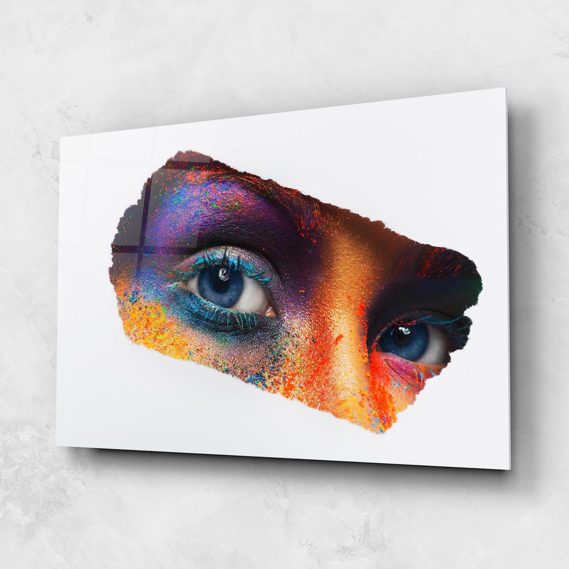 Üvegkép Female Colourful Makeup mockup 1