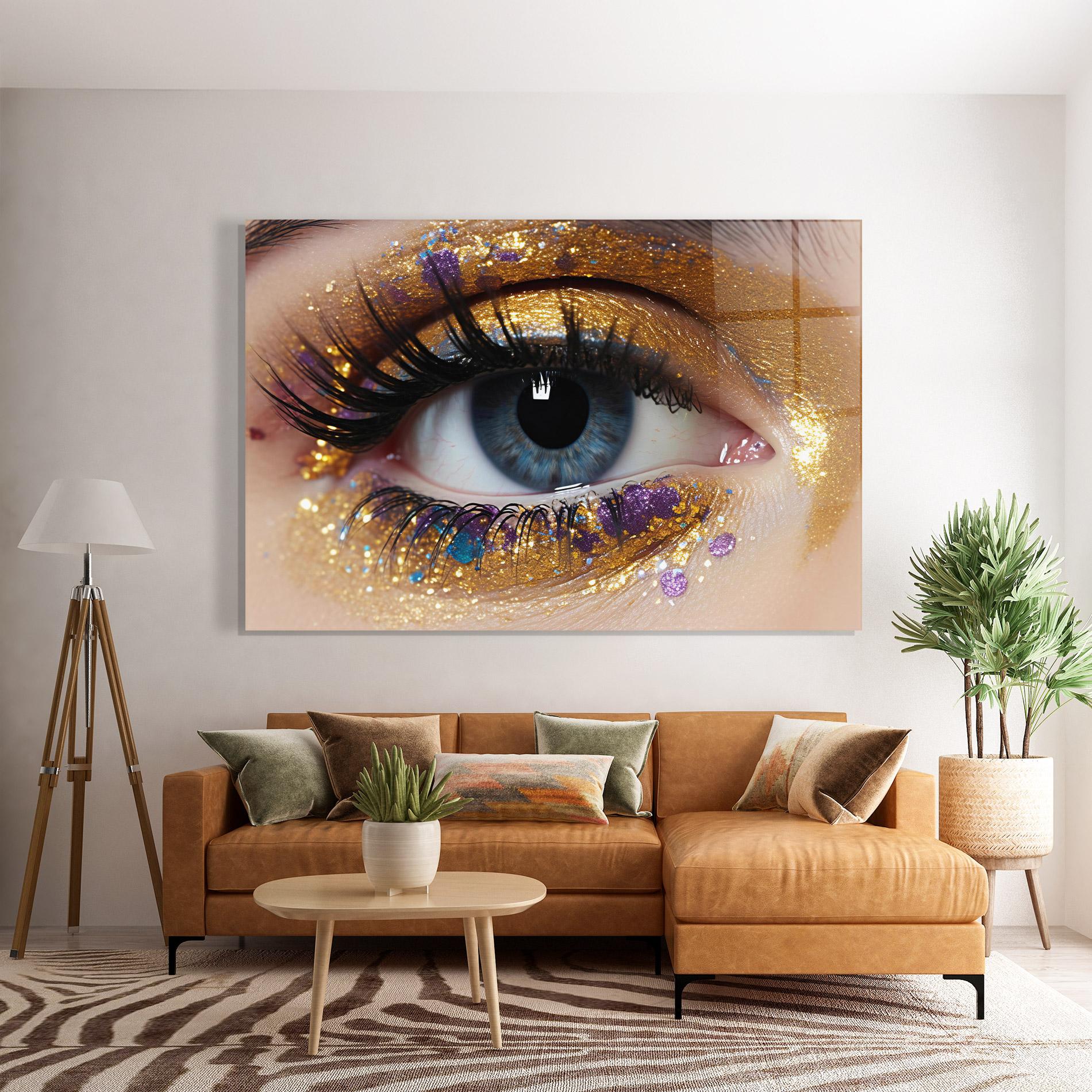 Üvegkép Blue Eye Make Up mockup 7