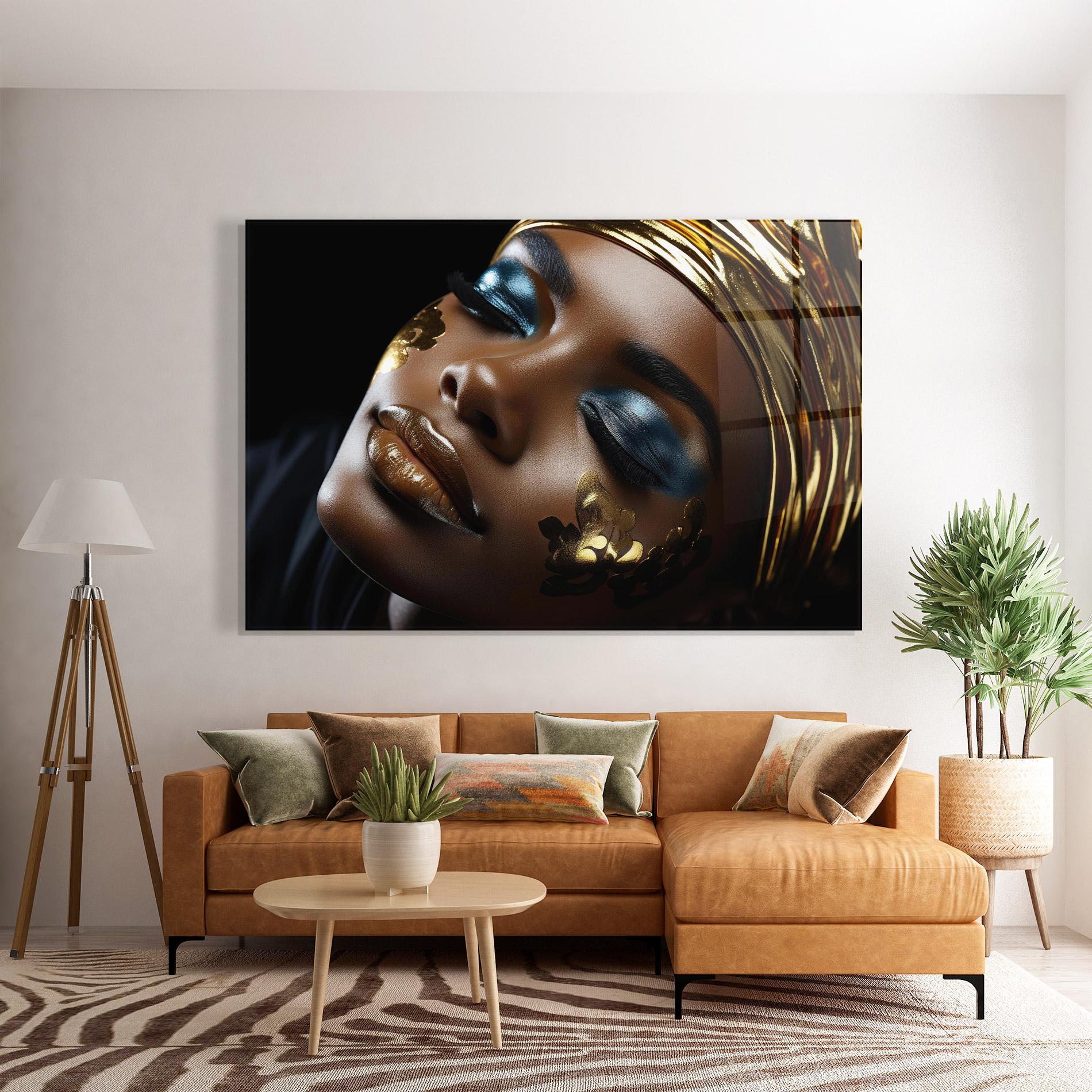 Üvegkép Dark Blue Makeup mockup 7