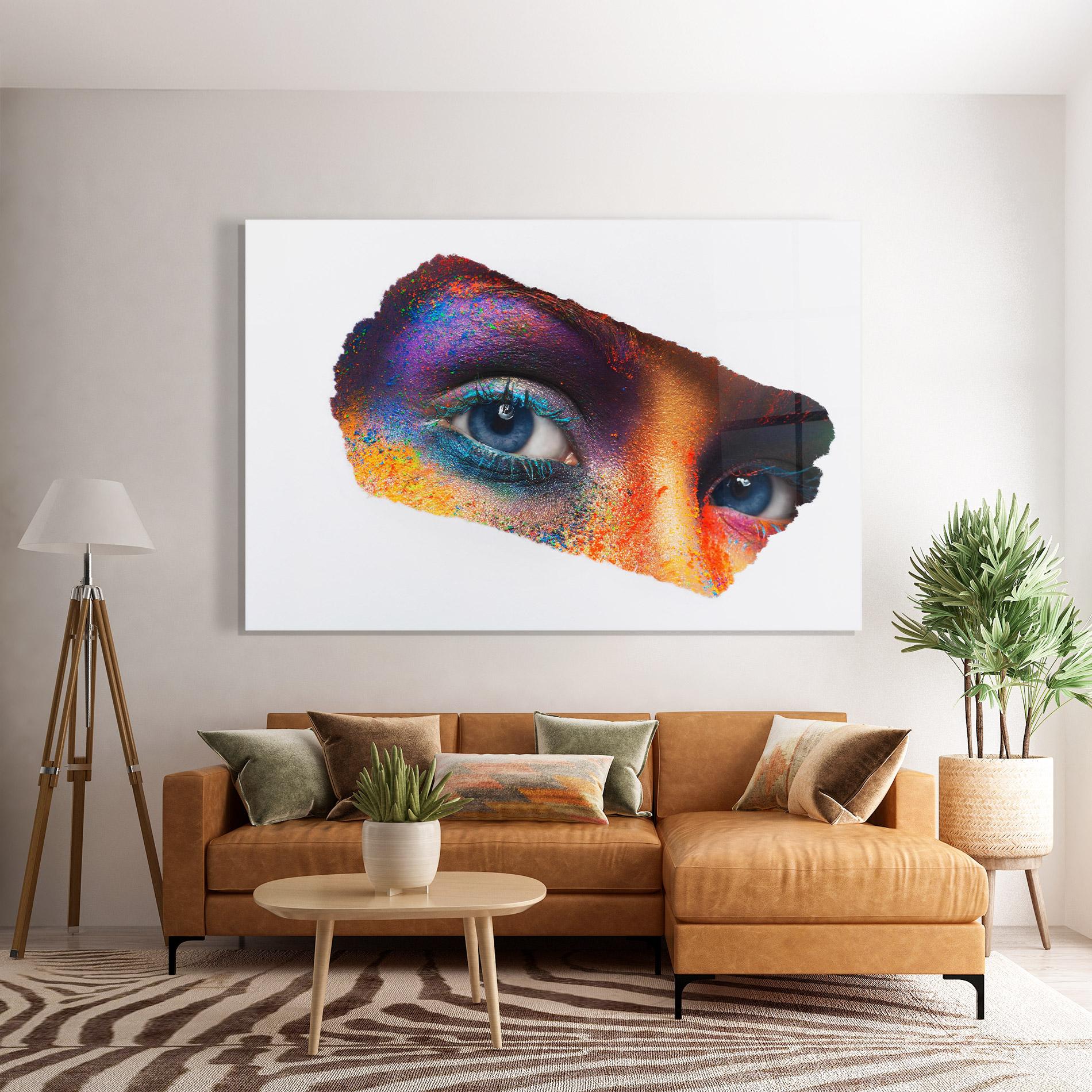 Üvegkép Female Colourful Makeup mockup 7