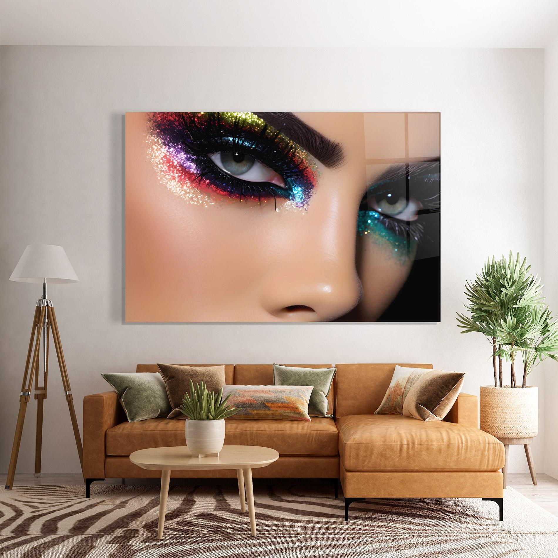 Üvegkép Feminine Makeup Model mockup 7