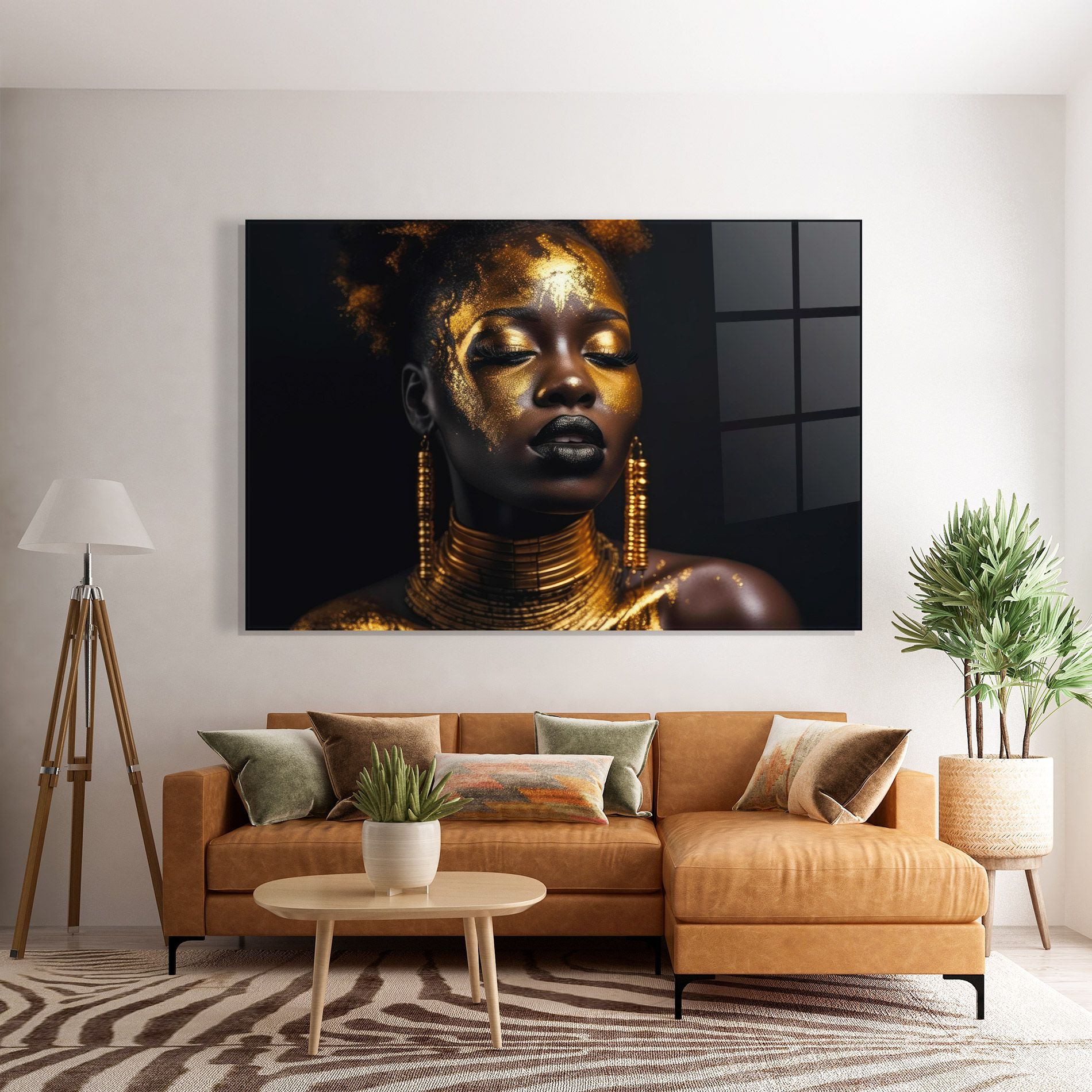 Gold Makeup Black Lips mockup 7