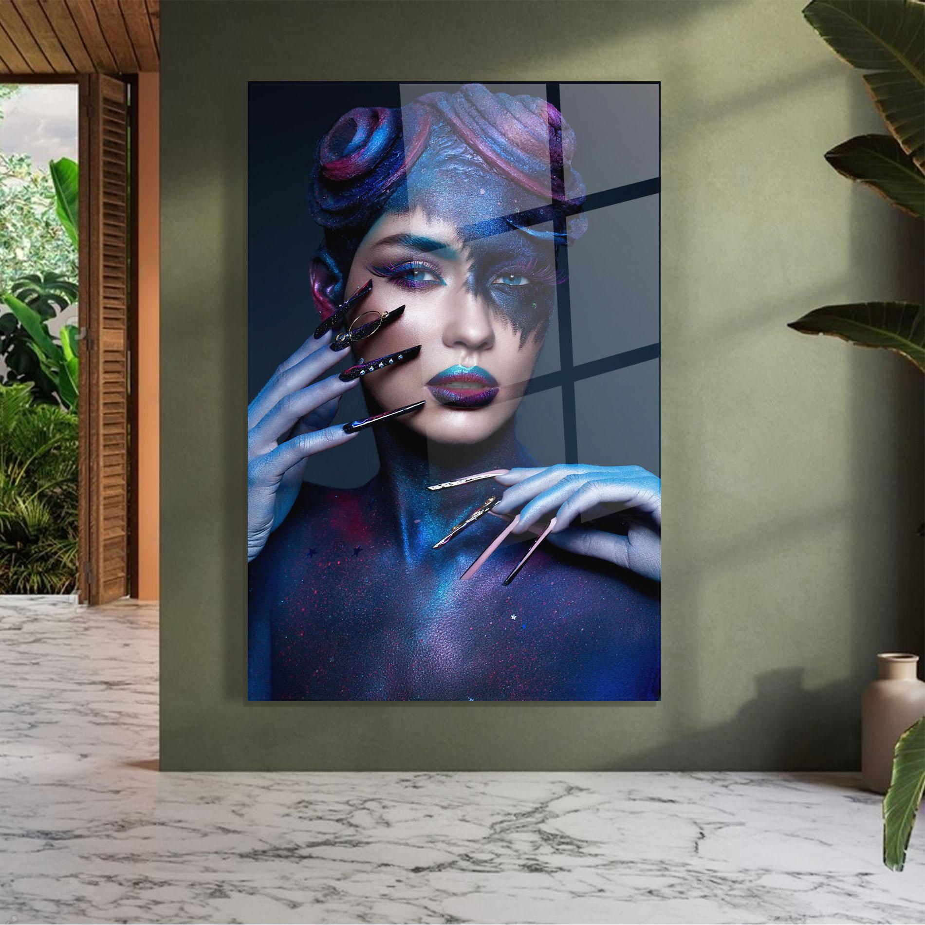 Üvegkép Galaxy Hair Girl mockup 7