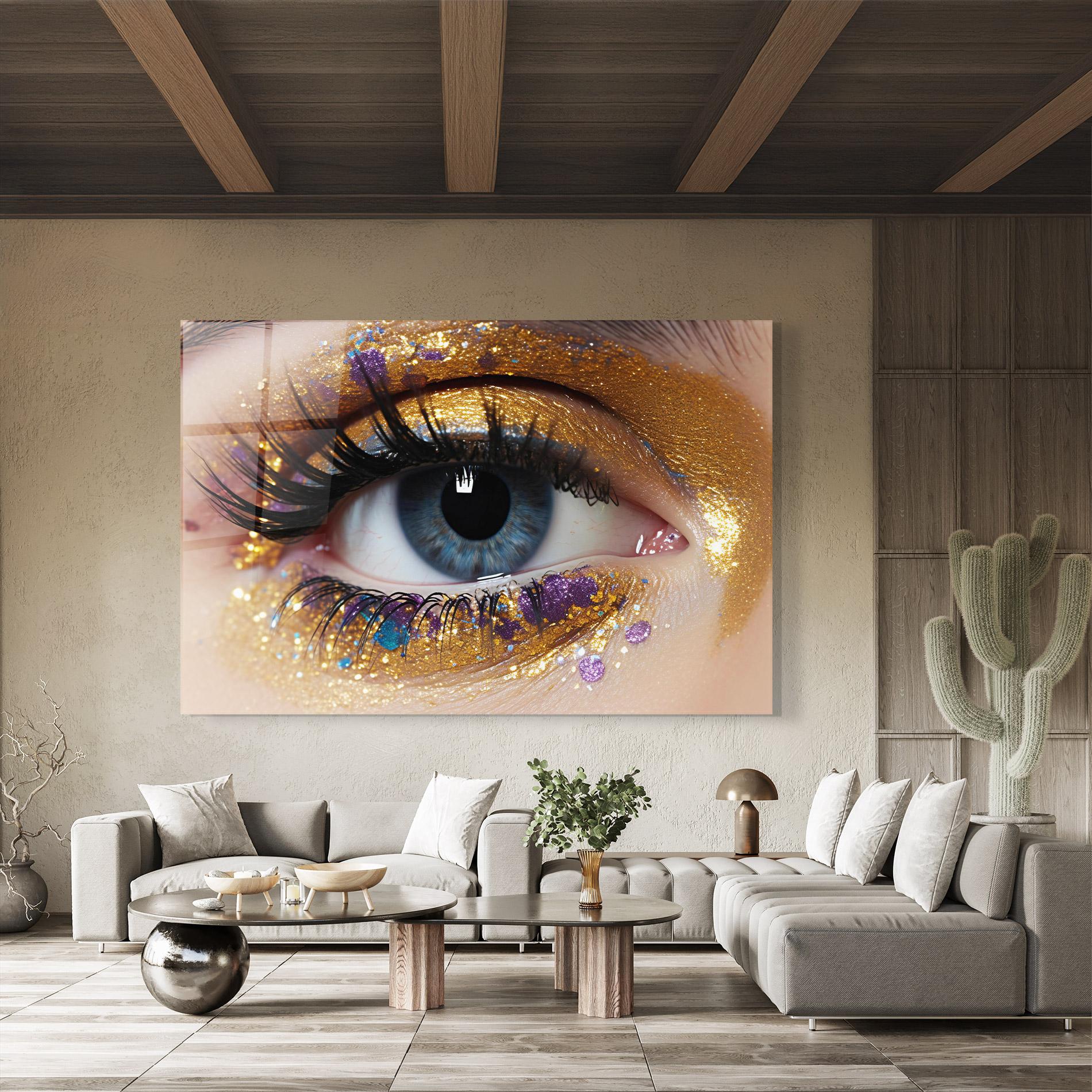 Üvegkép Blue Eye Make Up mockup 8