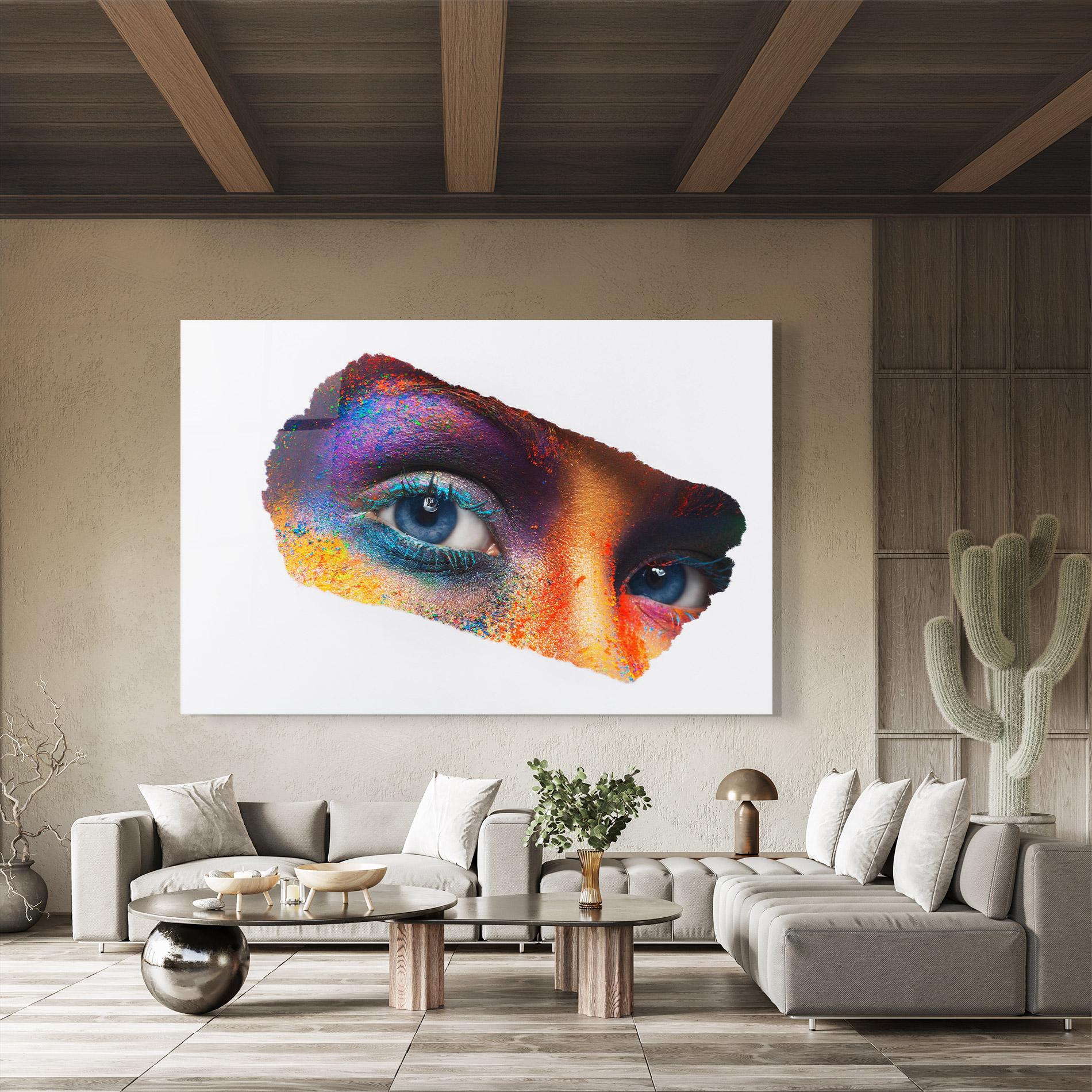 Üvegkép Female Colourful Makeup mockup 8