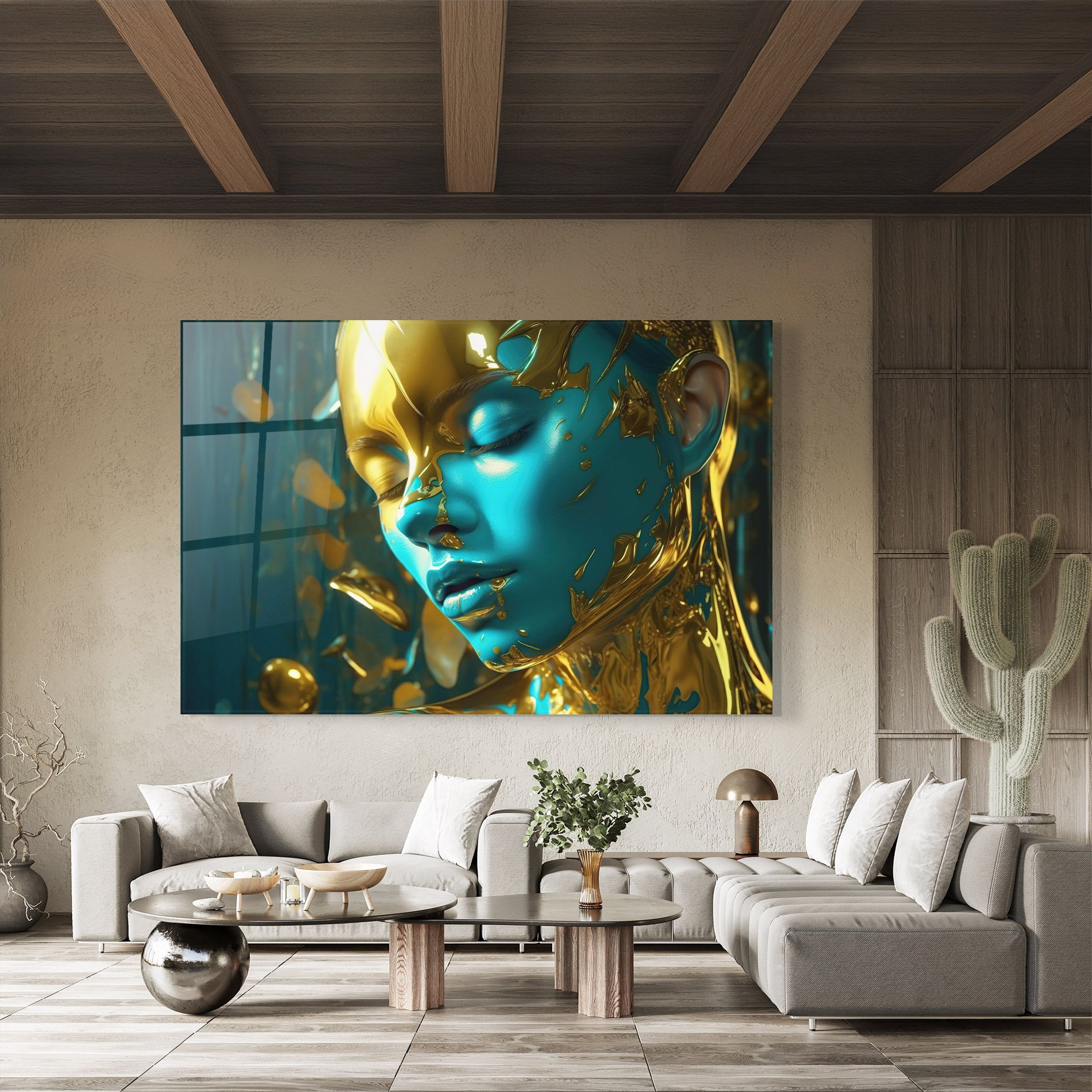 Golden Blue Makeup mockup 8