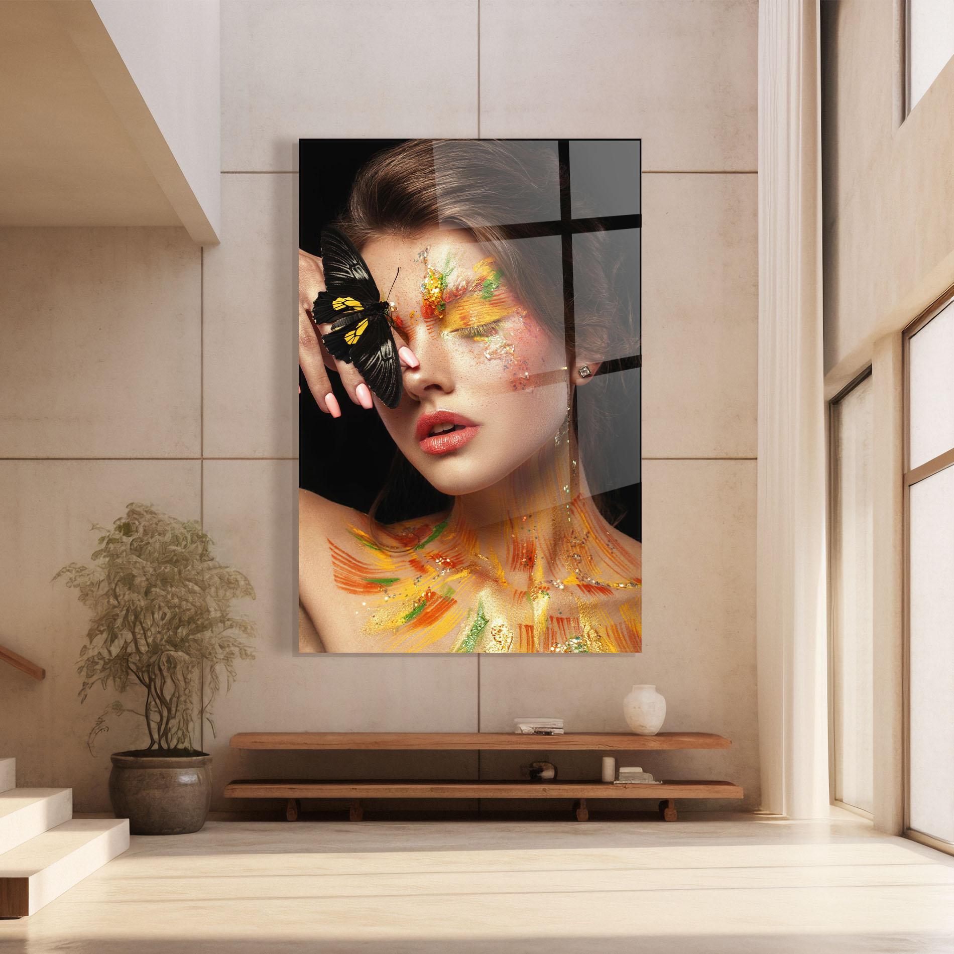 Üvegkép Butterflu Makeup mockup 8