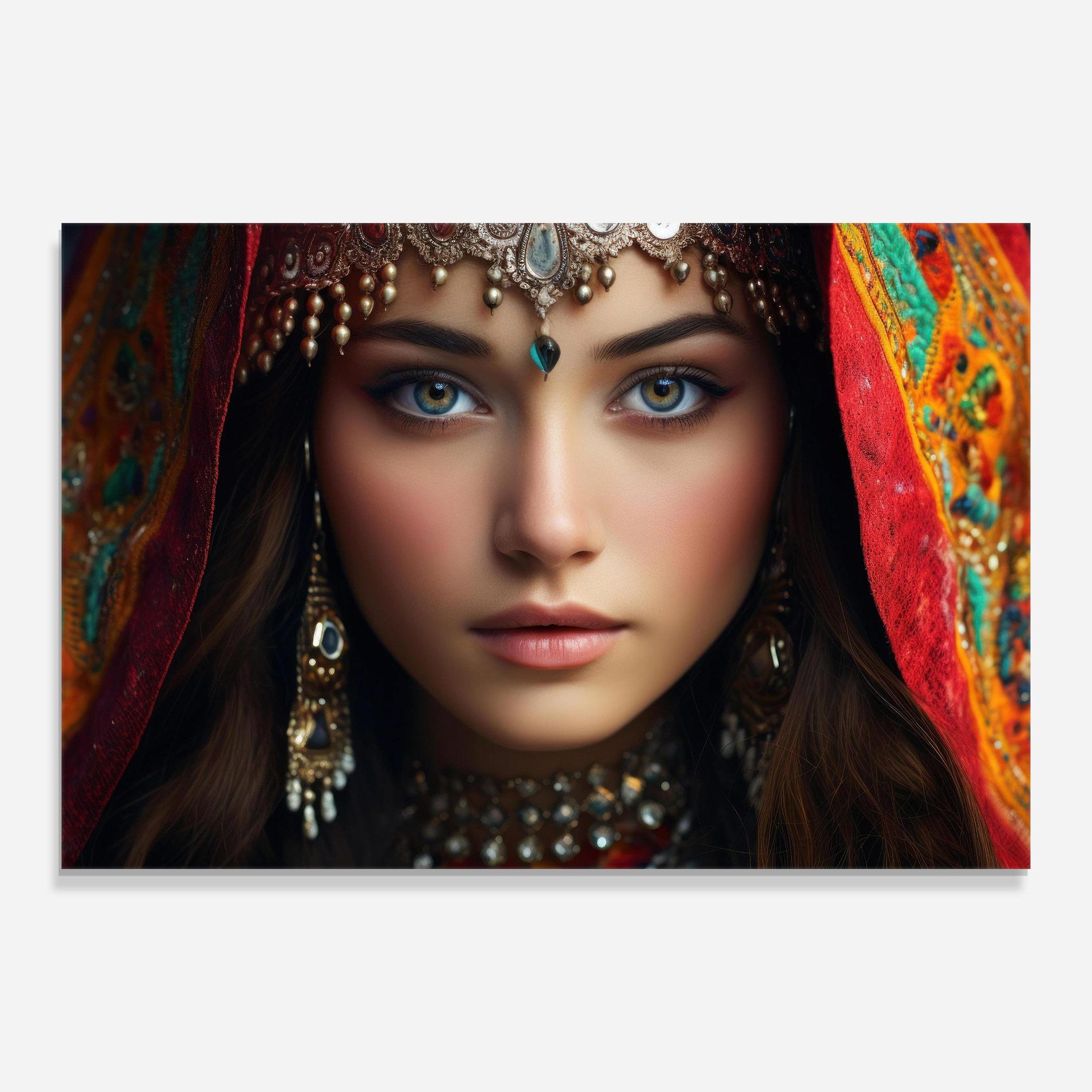 Üvegkép Blue Green Culture Eye mockup 0