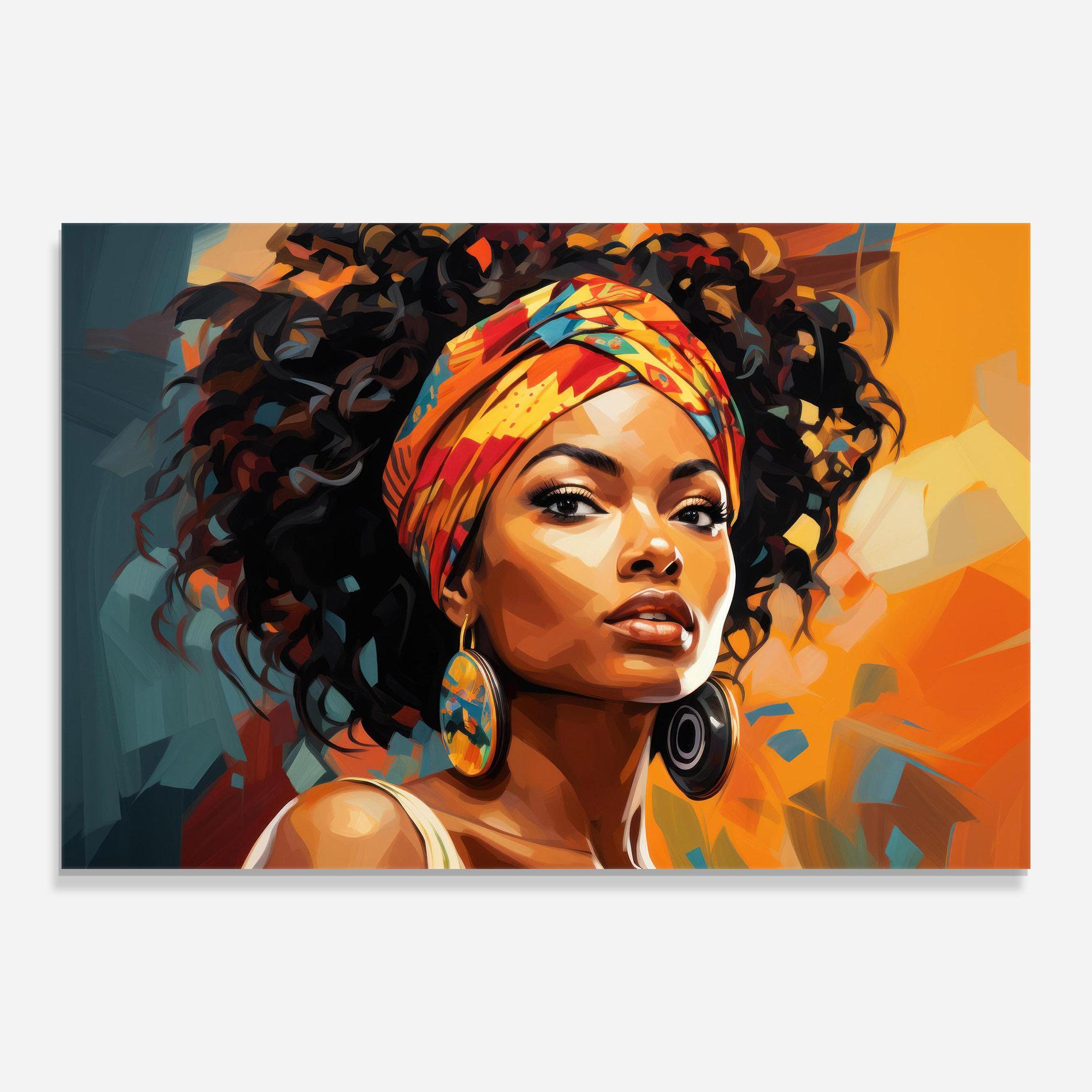 Üvegkép Colorful Ethic Portrait mockup 0