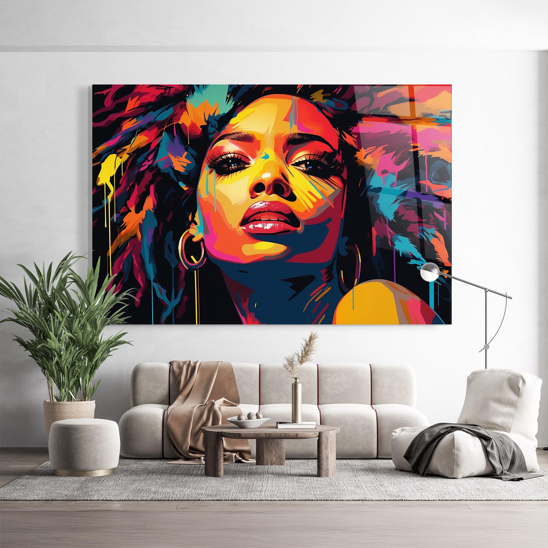 Üvegkép Beautiful African Art mockup 9