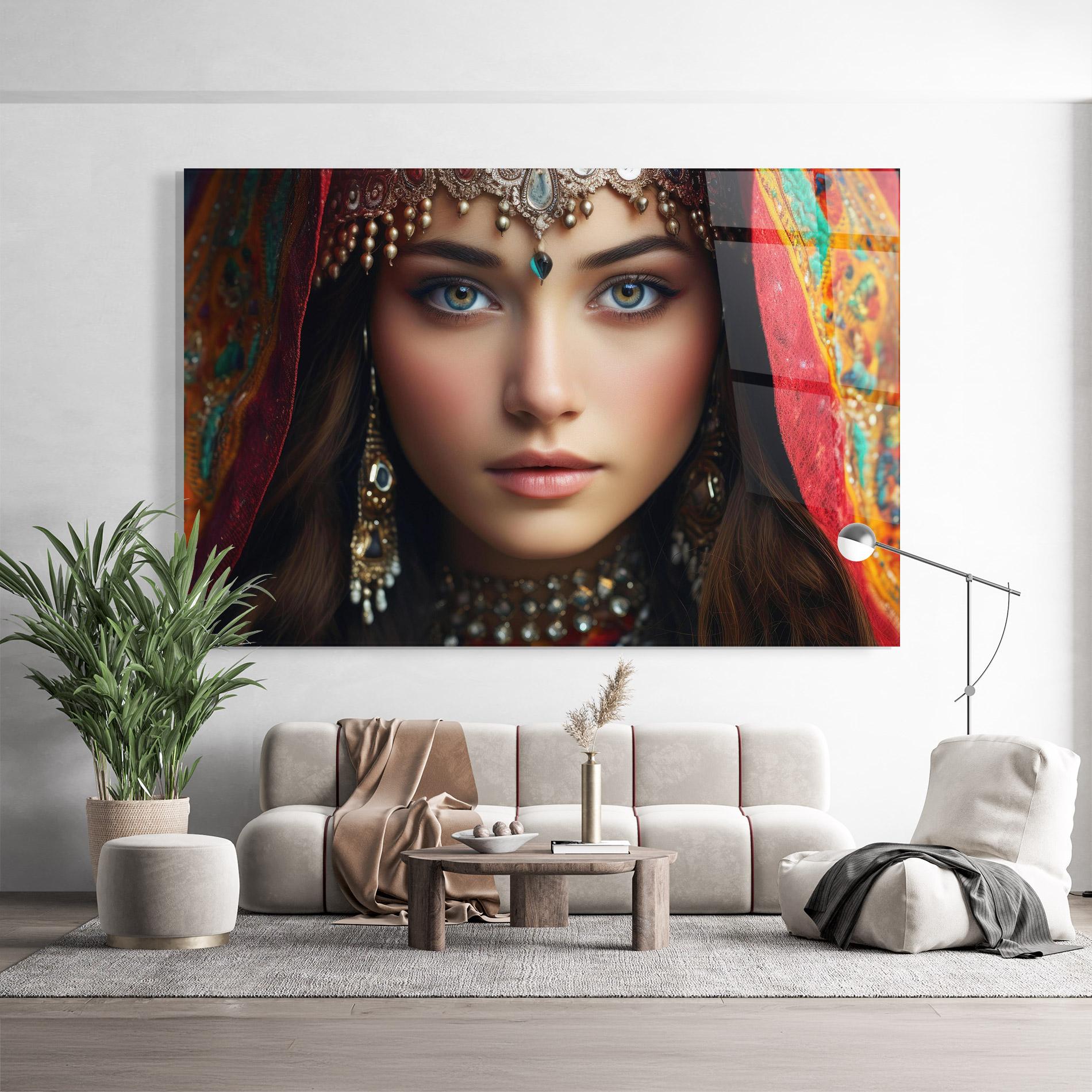 Üvegkép Blue Green Culture Eye mockup 9