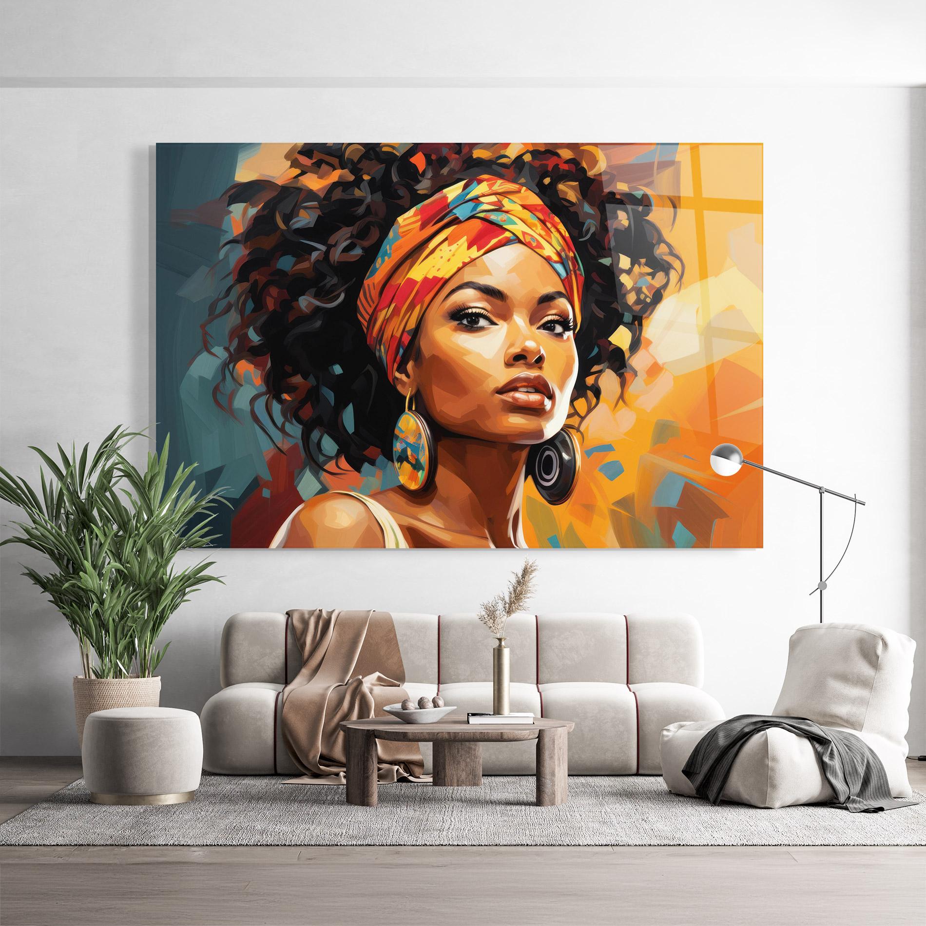 Üvegkép Colorful Ethic Portrait mockup 9