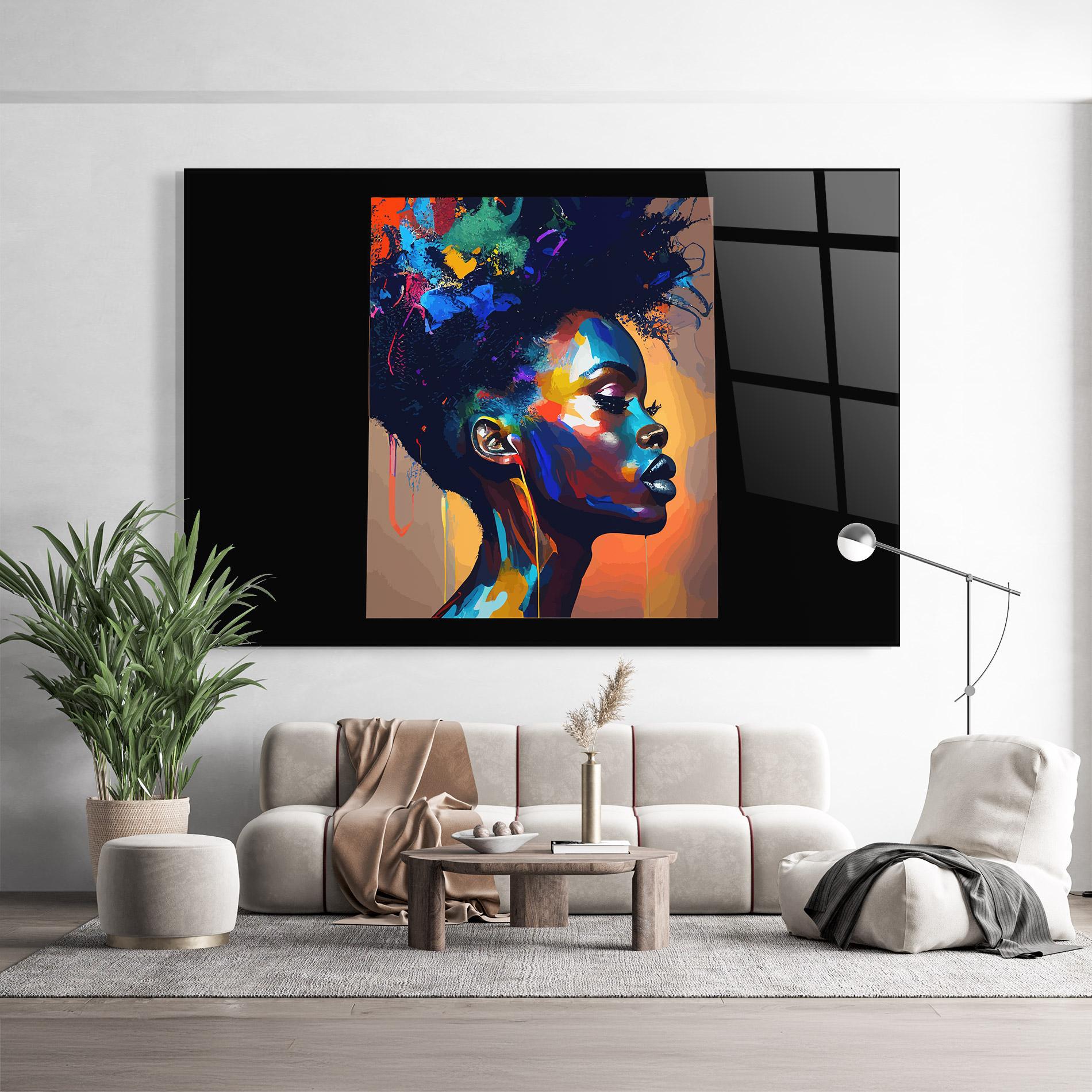 Üvegkép Woman Art Splash mockup 9