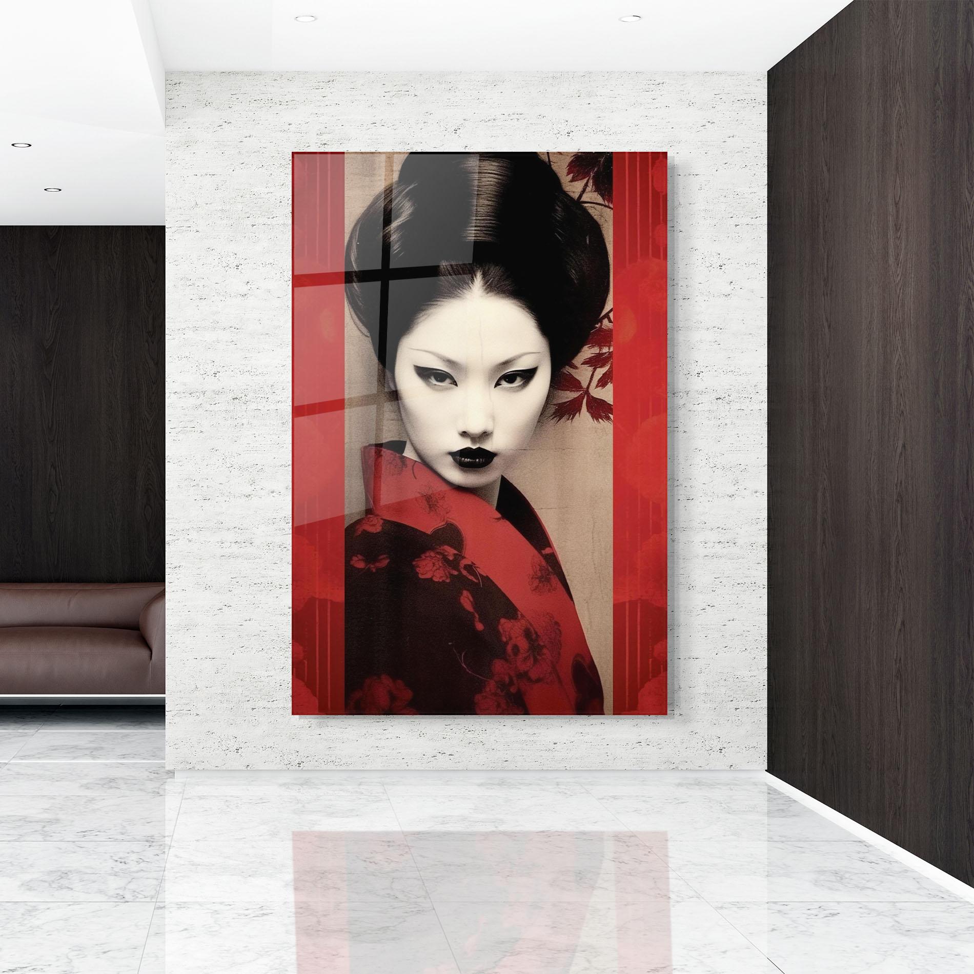 Üvegkép Black Asiatic Makeup mockup 9