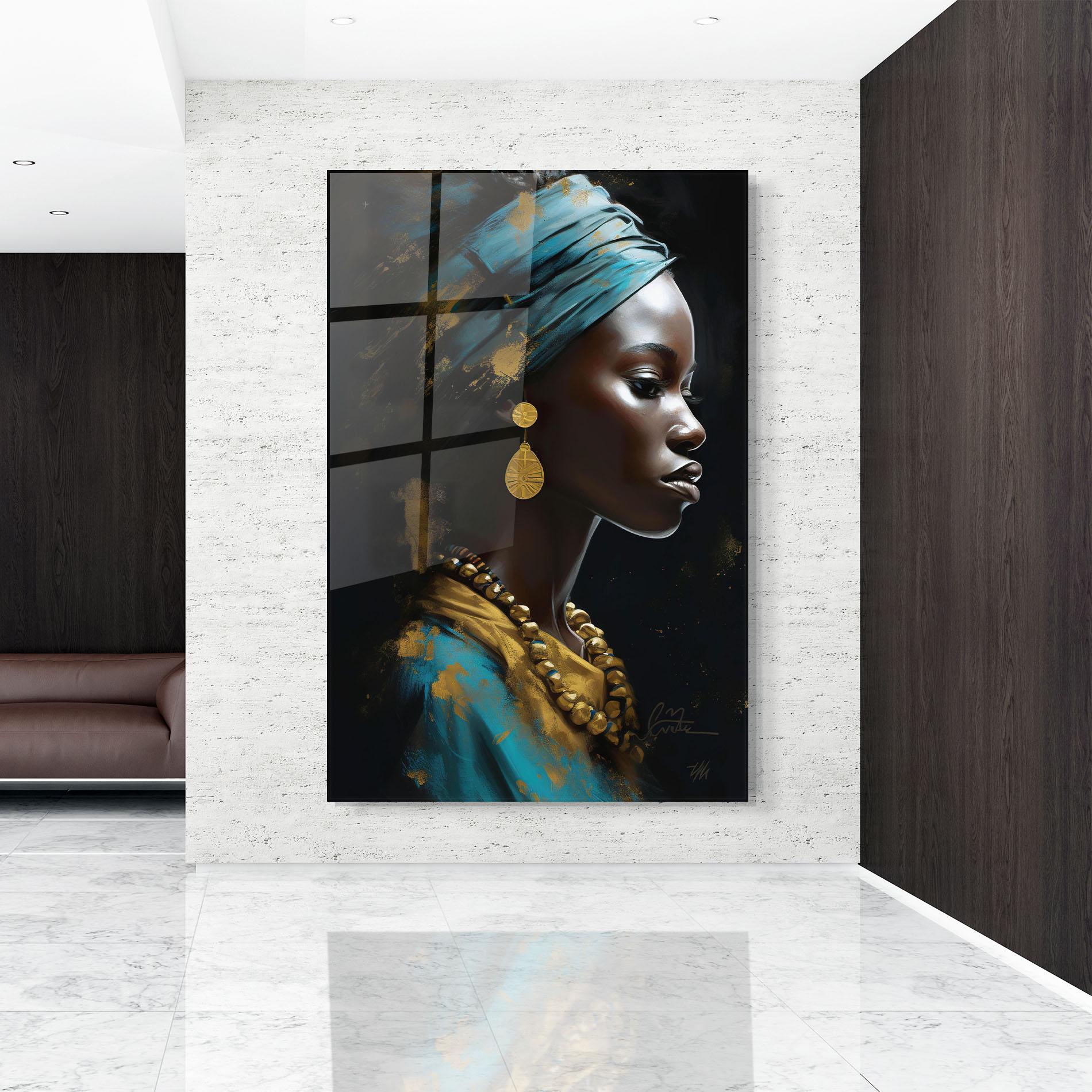 Üvegkép Blue Turban mockup 9