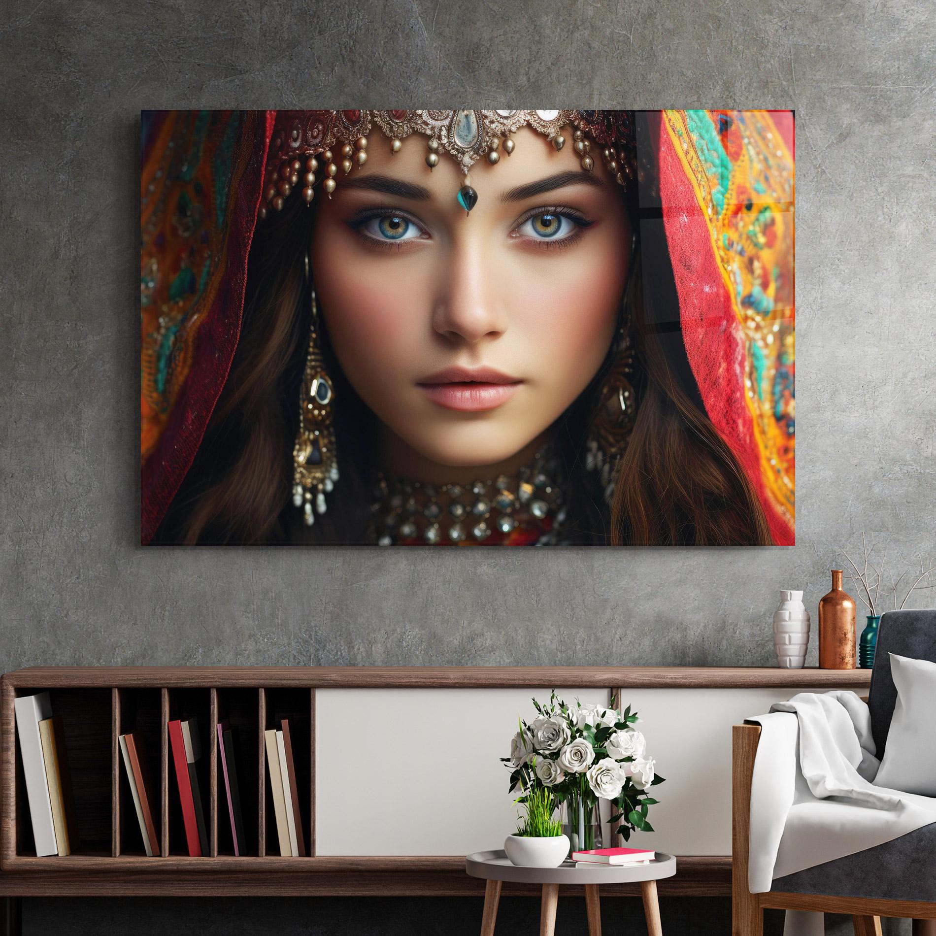 Üvegkép Blue Green Culture Eye mockup 2