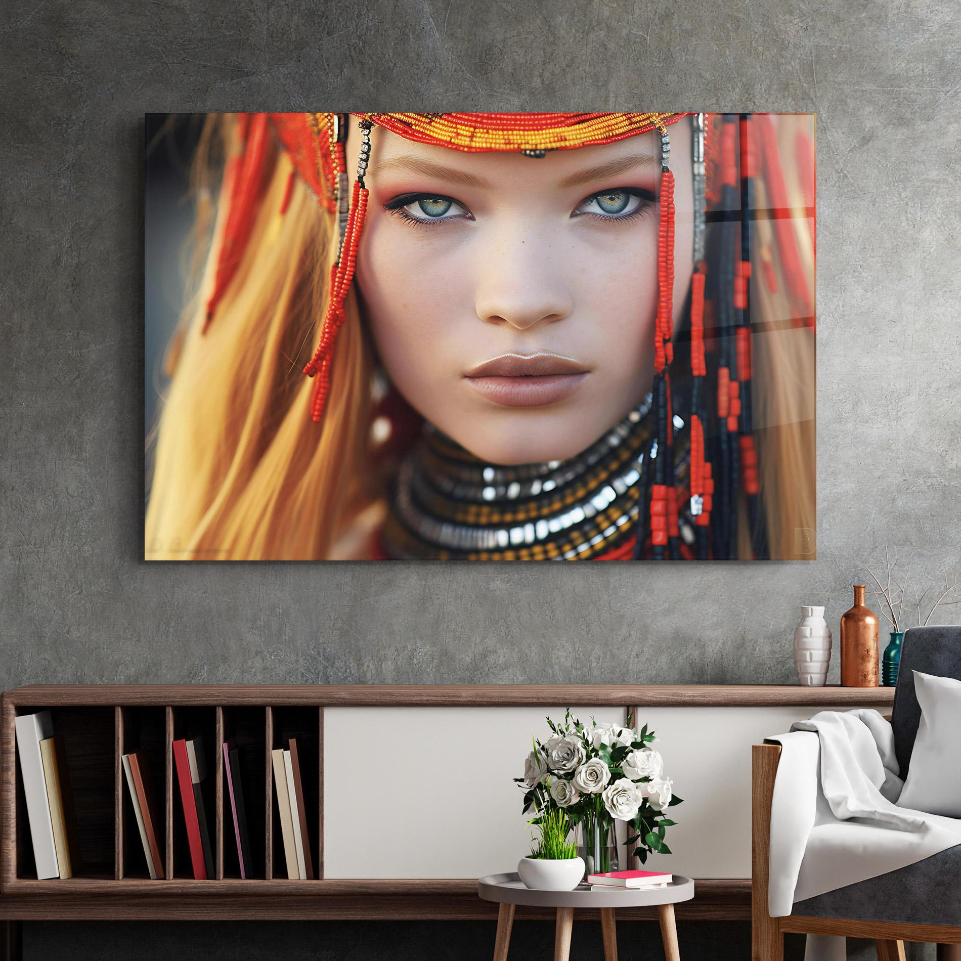 Üvegkép Closeup Portrait Pretty Eyes mockup 2