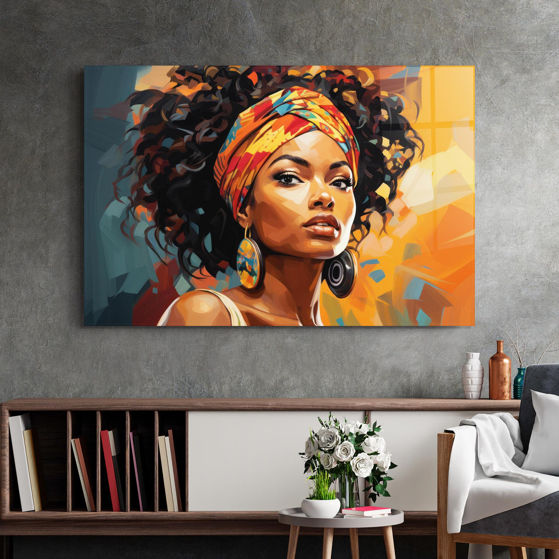 Üvegkép Colorful Ethic Portrait mockup 2