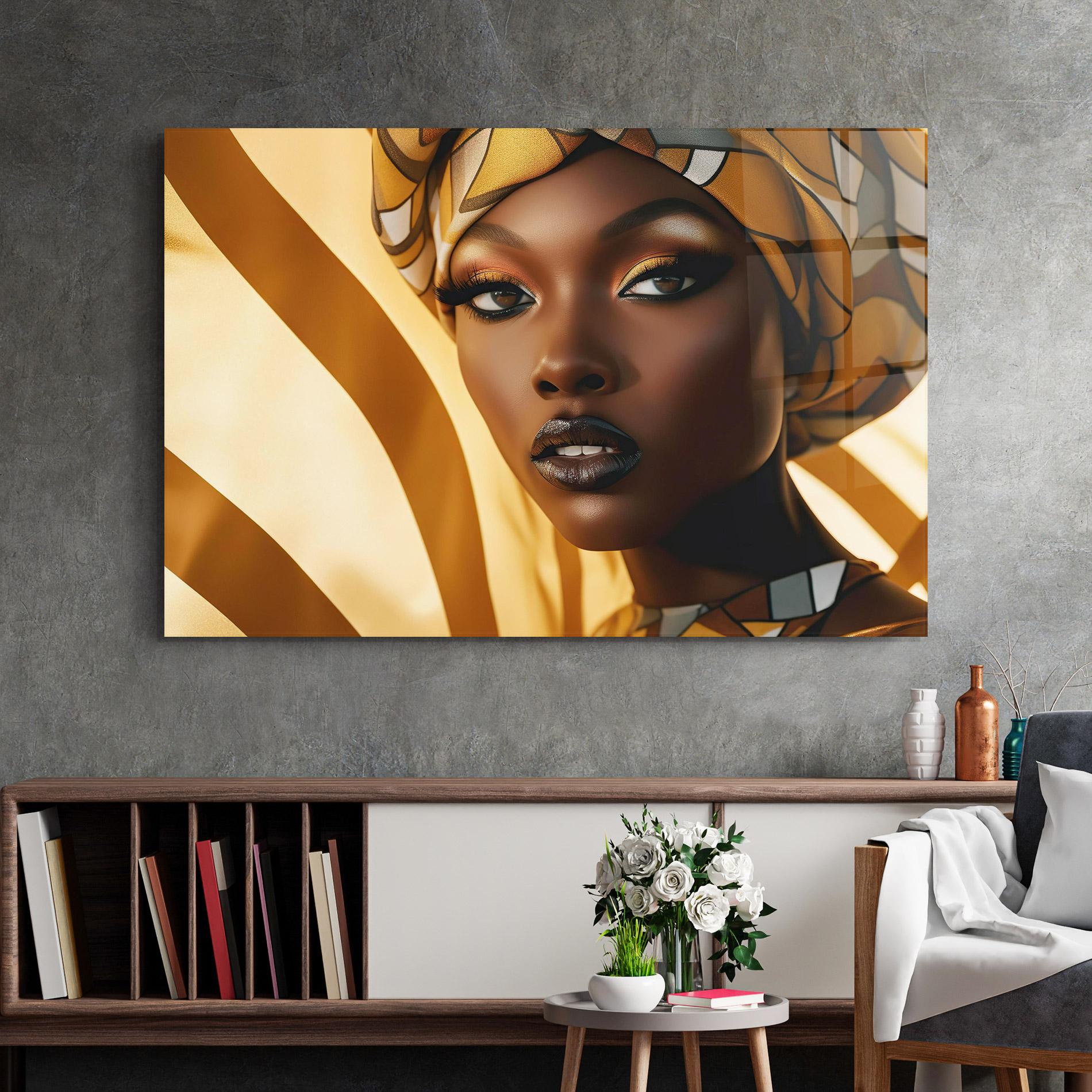 Üvegkép Fashion African Woman mockup 2