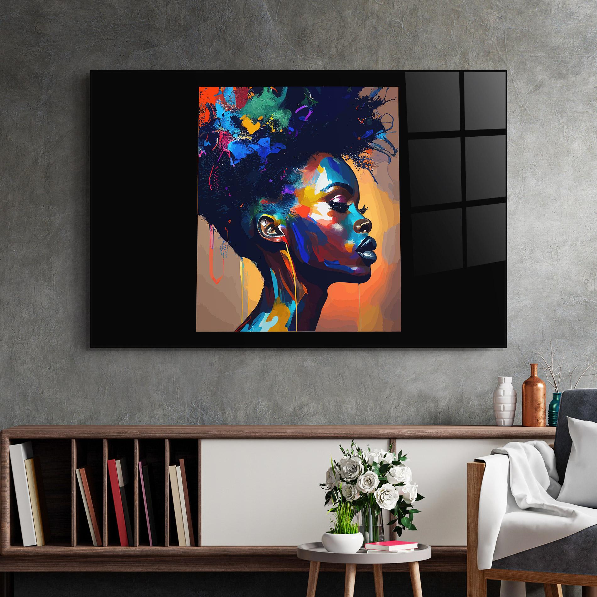 Üvegkép Woman Art Splash mockup 2