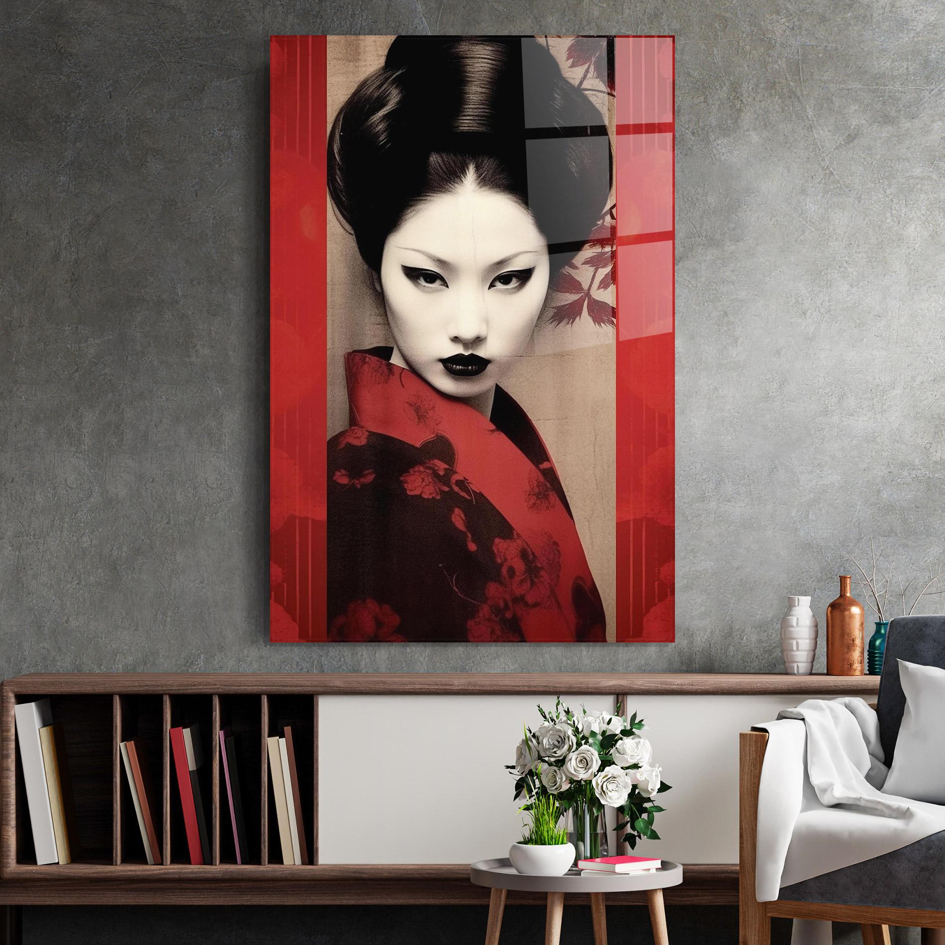 Üvegkép Black Asiatic Makeup mockup 2