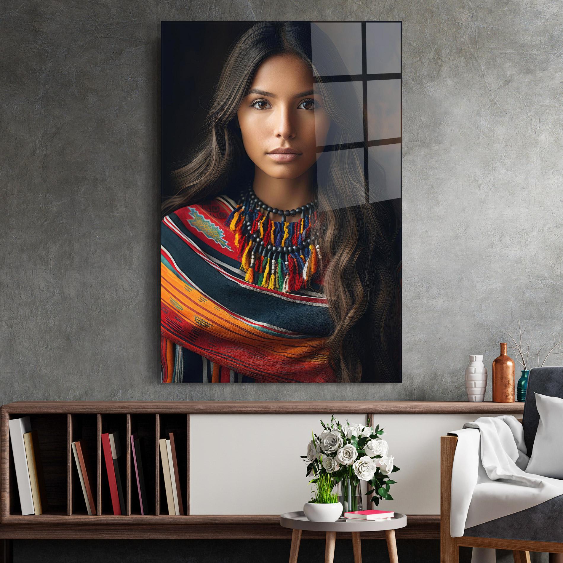 Üvegkép Colorful Scarf mockup 2