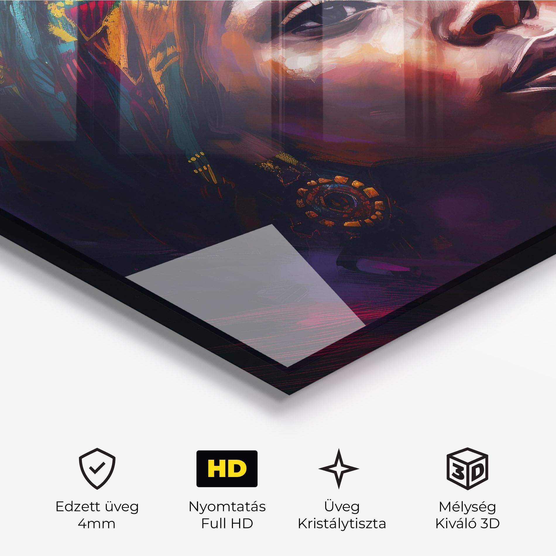 Üvegkép Black Traditional Woman mockup 3