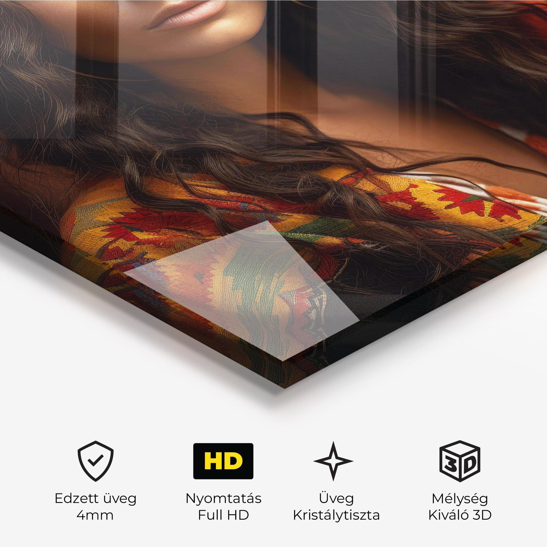 Üvegkép Colorful Hat And Scarf mockup 3